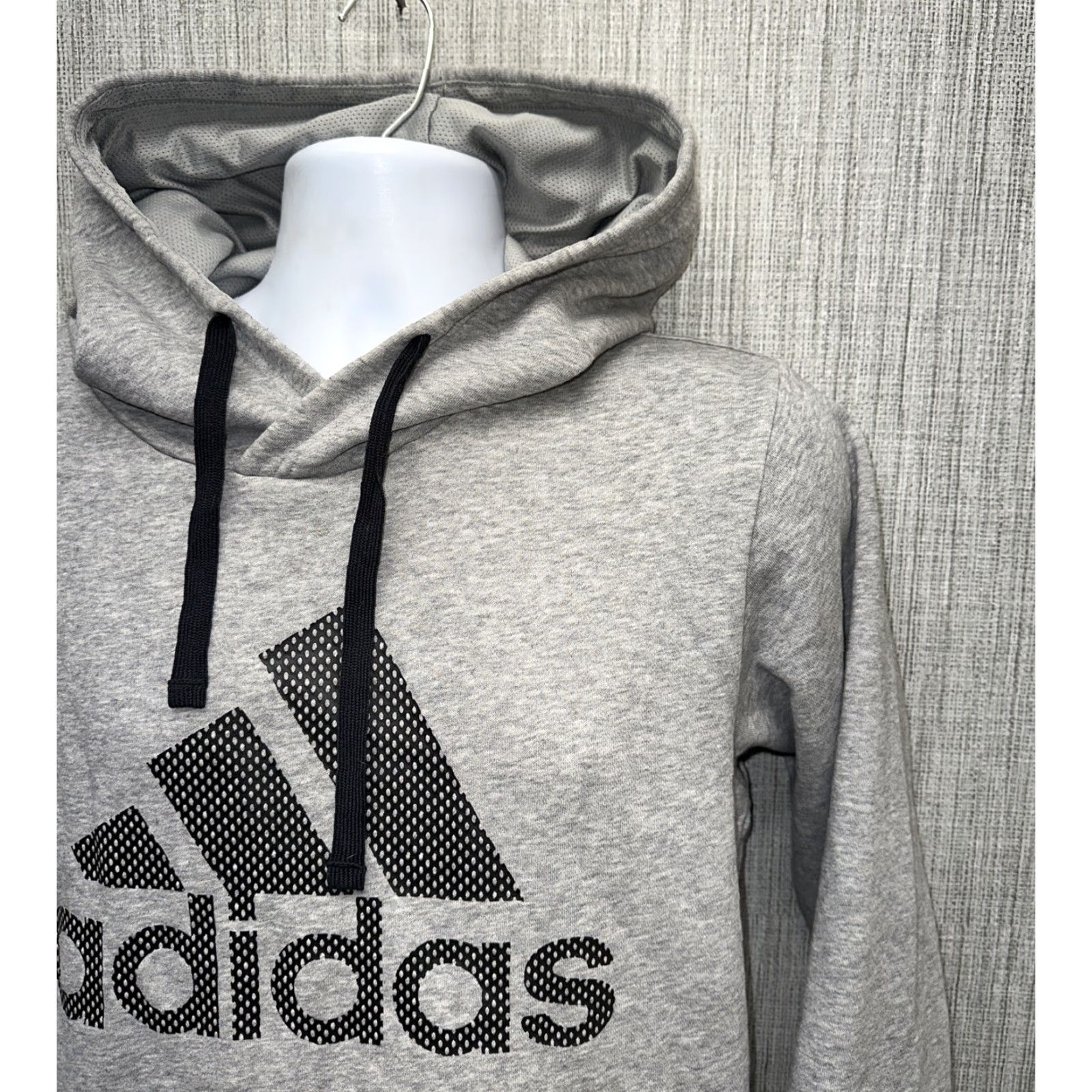 Adidas Adidas Hoodie Mens Full Zip Drawstring Gray Size M Cotton/Polyester Size US M / EU 48-50 / 2 - 2 Thumbnail