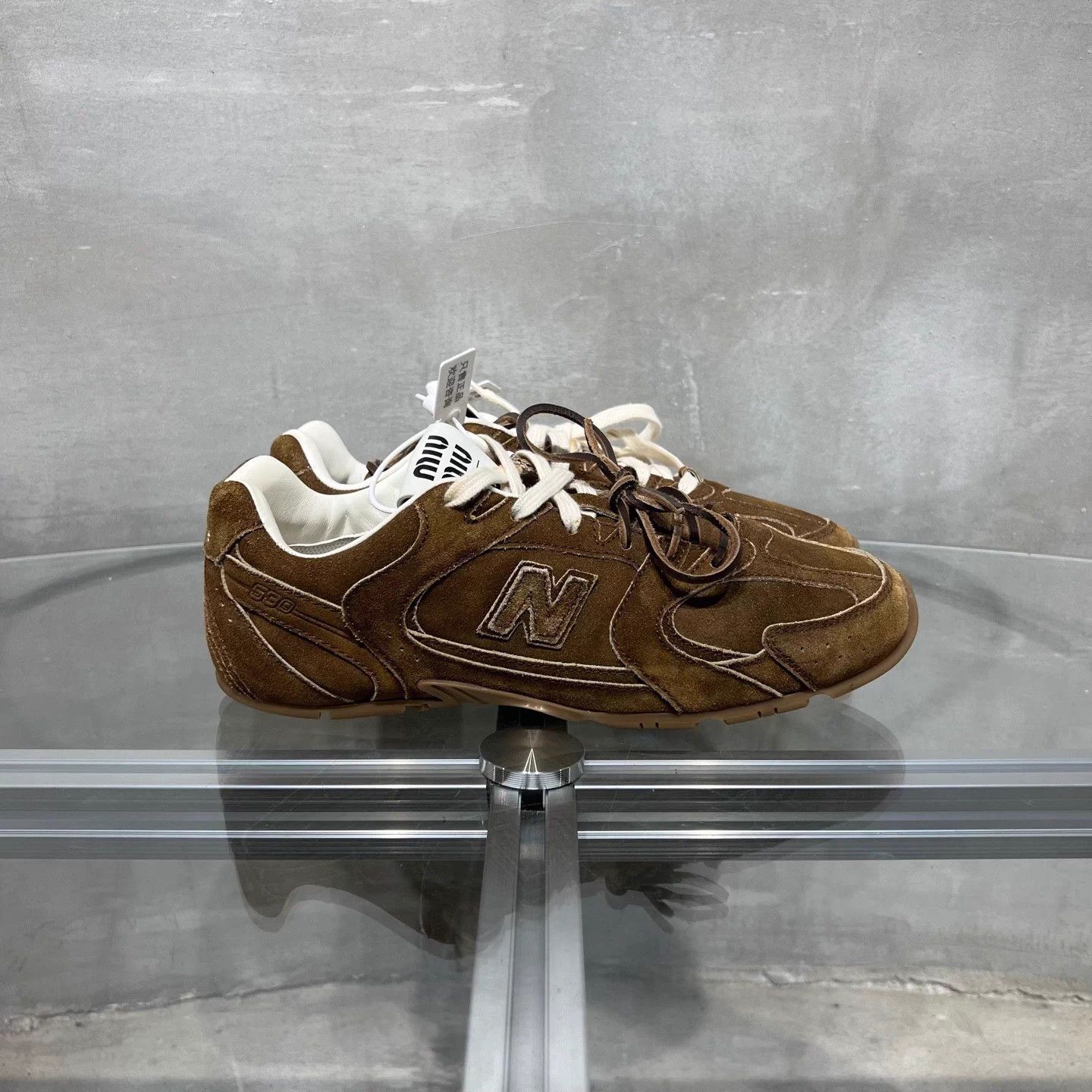 Miu Miu Miu Miu x New Balance Brown Suede Decon Trainer 41 Size US 8 / EU 41 - 4 Thumbnail