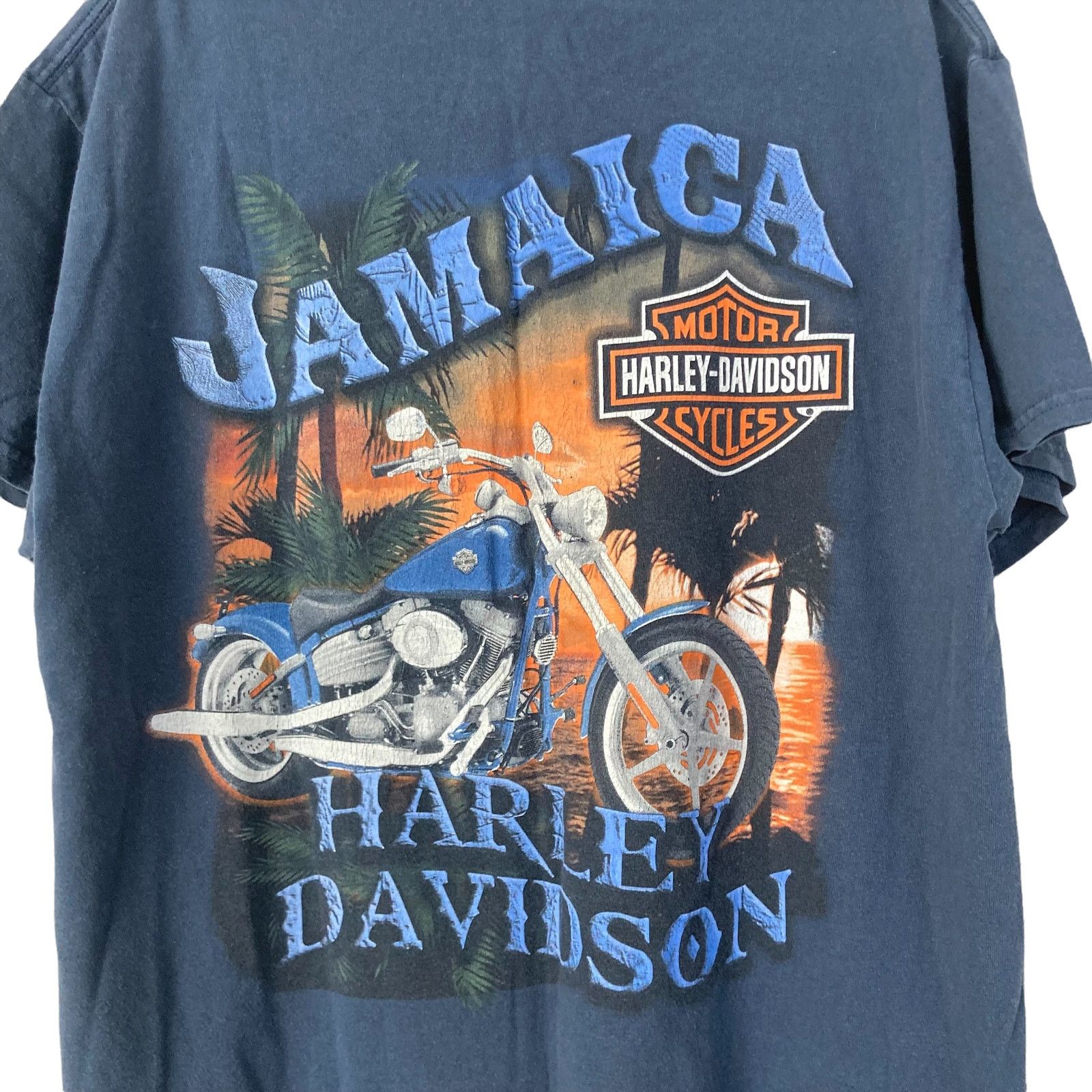 Harley Davidson Harley Davidson Jamaica Navy Blue Graphic Tee Sz L Size US L / EU 52-54 / 3 - 5 Thumbnail
