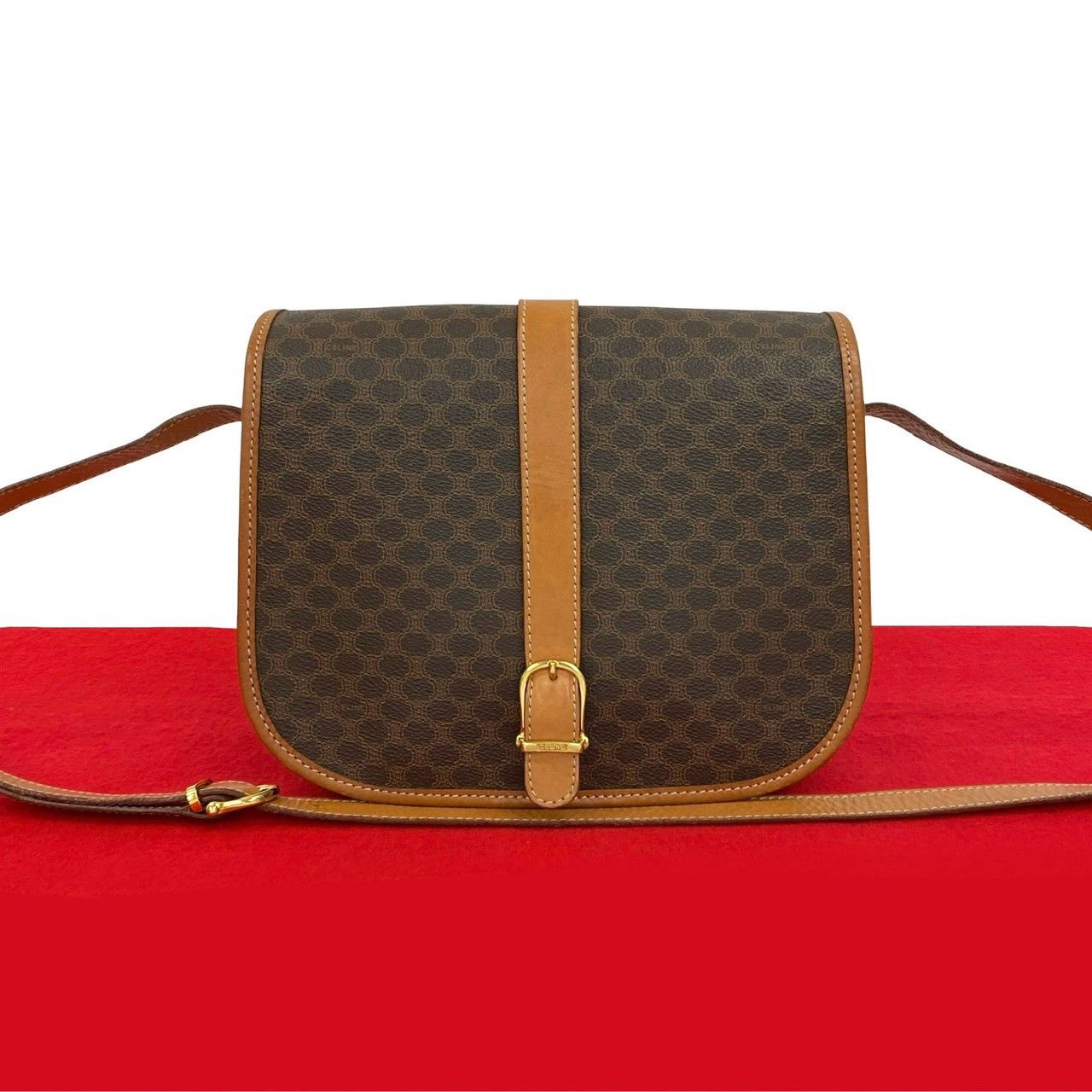 Celine Celine Celine Macadam Blazon Leather Shoulder Bag Leather Shoulder Bag DUTY FREE for USA Size ONE SIZE - 1 Thumbnail