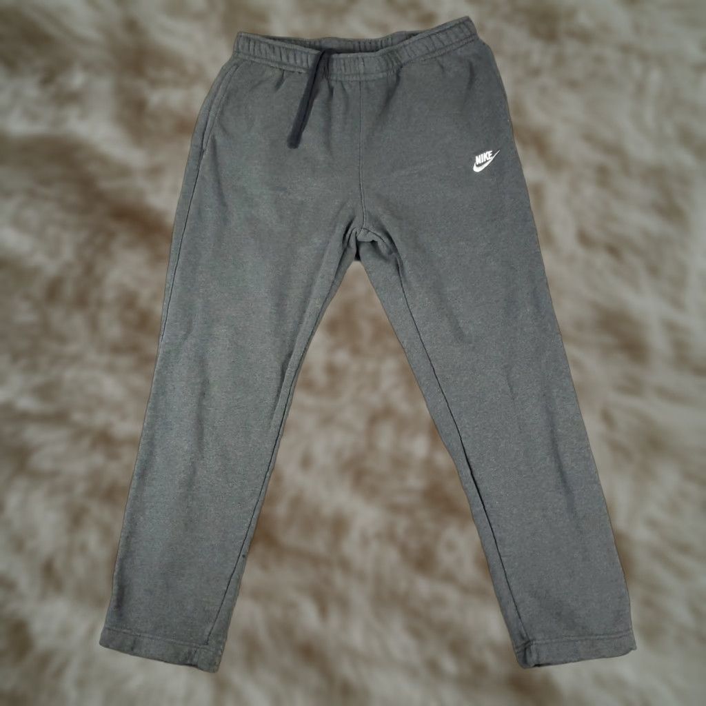 Nike Nike Pants Mens Large Gray Swoosh Running Track Sweatpants Jogger Casual Activewear Tapered Pockets & Comfort Size US 33 - 1 Thumbnail
