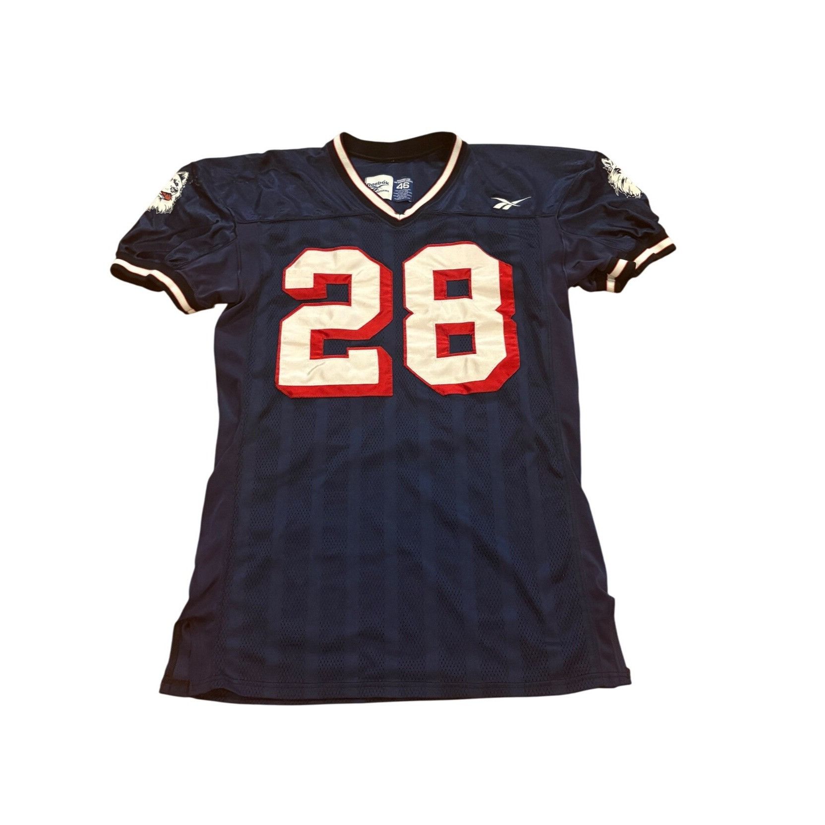Reebok Vintage 90's Reebok UConn Huskies #28 Game Worn Football Jer Size US XL / EU 56 / 4 - 1 Thumbnail