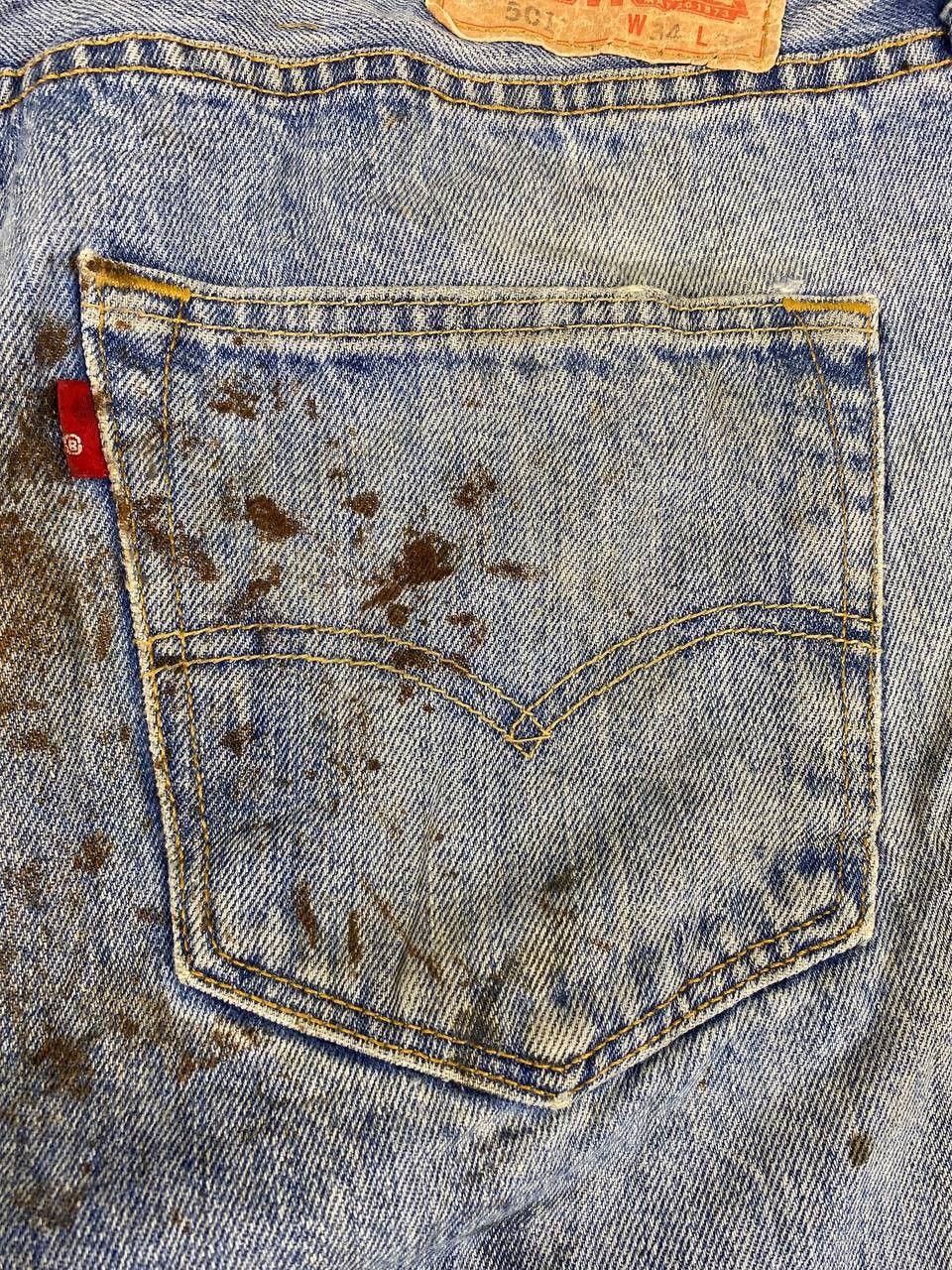Levi's levis 501 dirty distressed denim Size US 36 / EU 52 - 4 Thumbnail