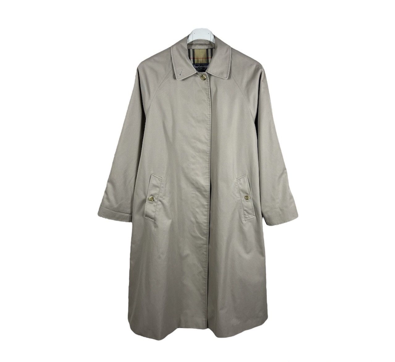 Burberry Vintage Burberrys London long trench coat parka nova checked Size US L / EU 52-54 / 3 - 2 Thumbnail