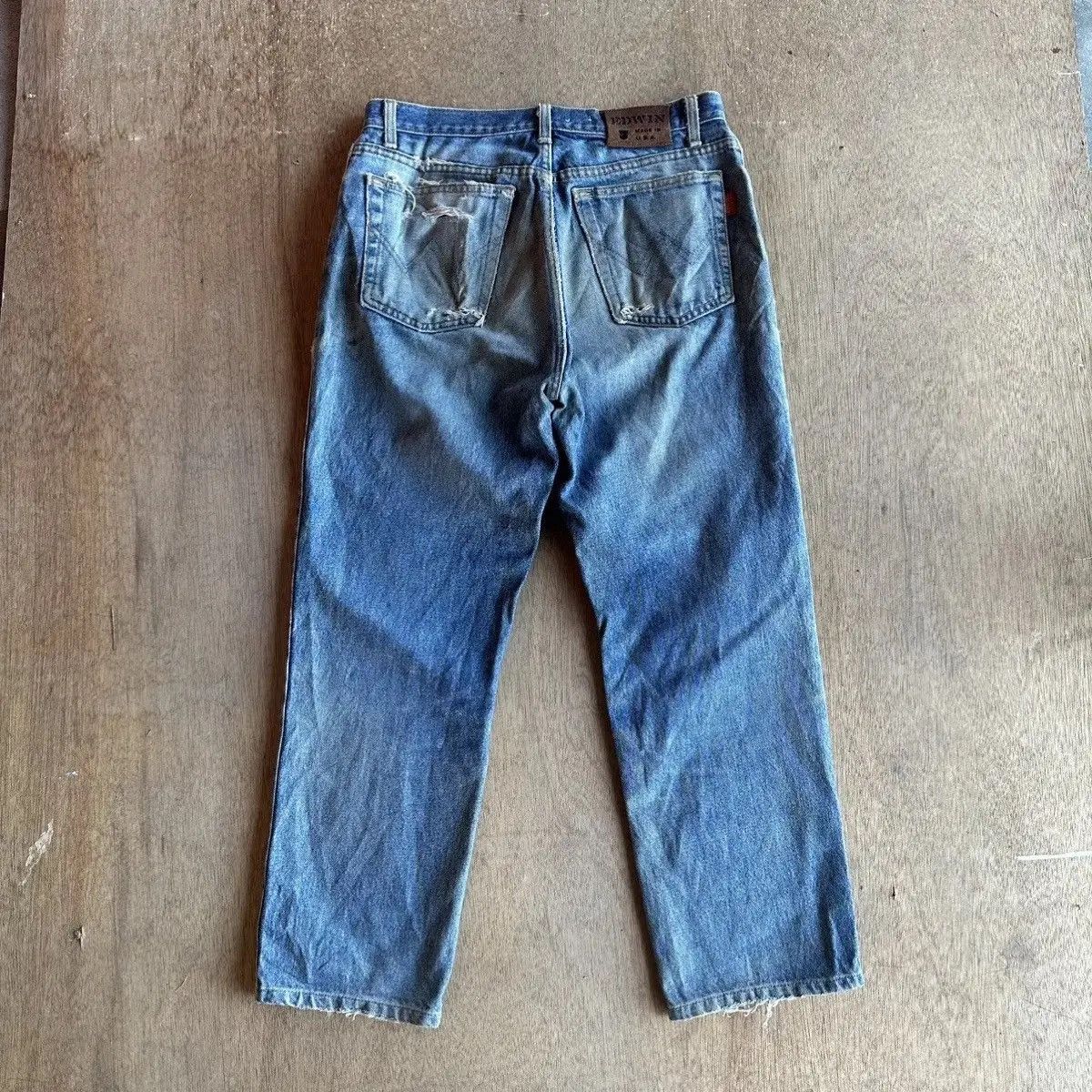 Vintage RUSTY DIRTY💥VINTAGE EDWIN JEANS MADE IN USA DENIM PANTS W31 Size US 31 - 13 Thumbnail
