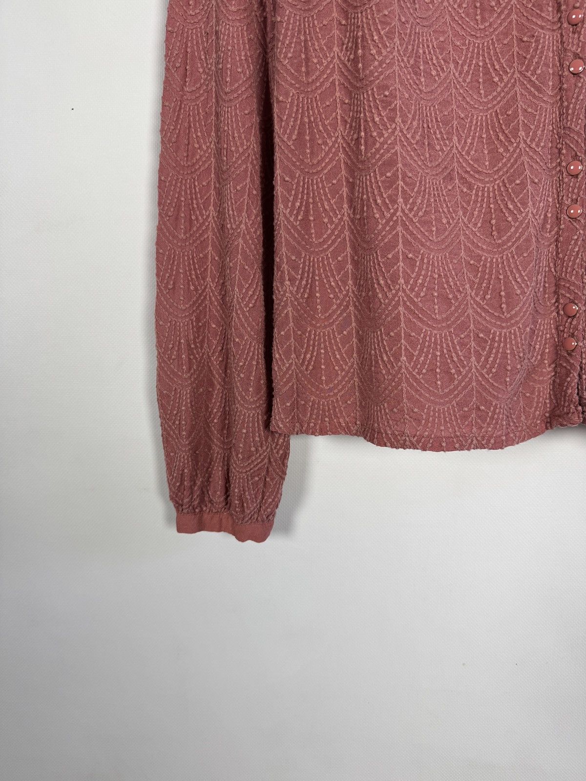 Sezane Sezane Paris Viscose Blouse Textured Long Sleeve Top Sz S/M Size S / US 4 / IT 40 - 4 Thumbnail