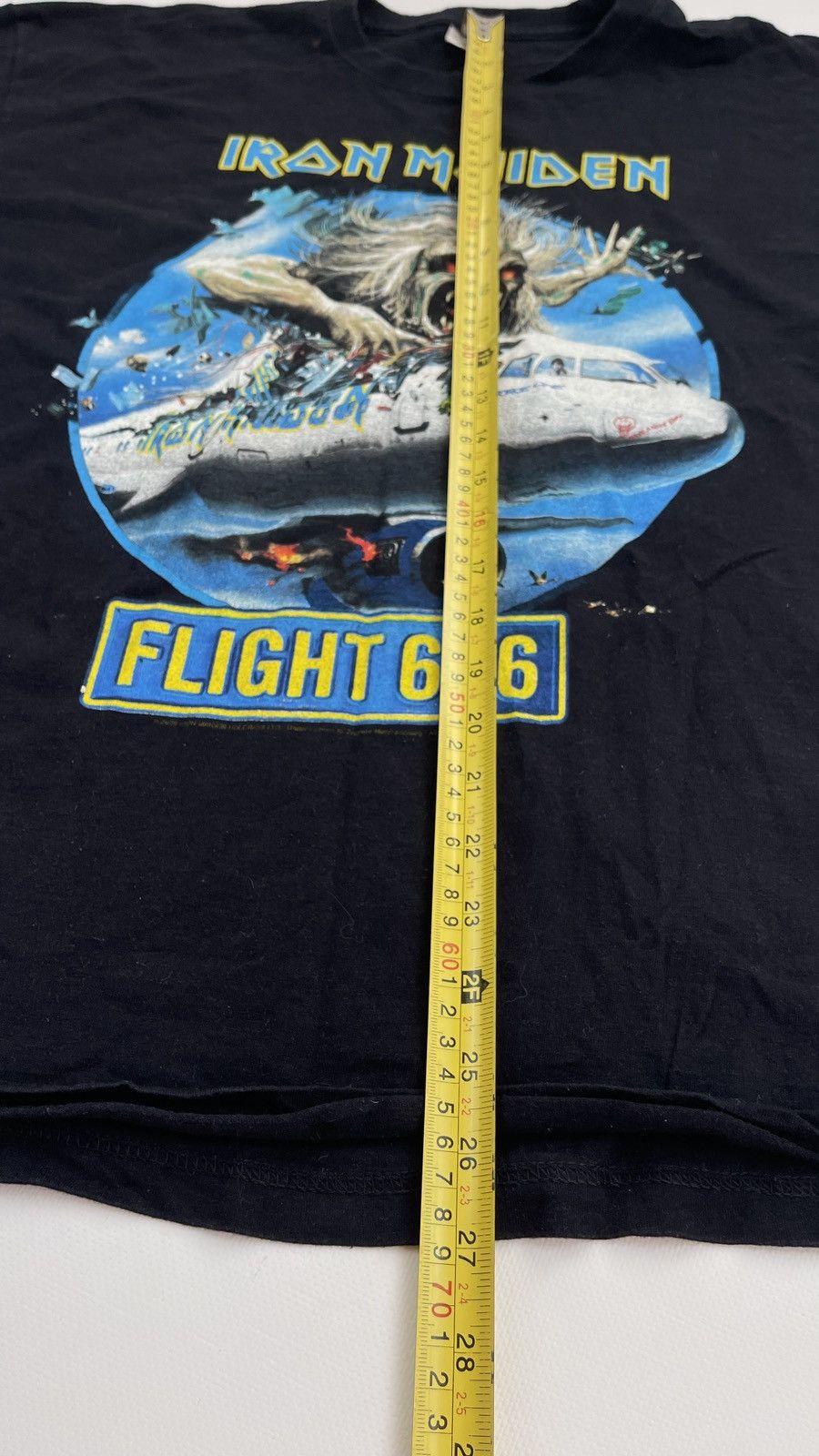 Band Tees × Iron Maiden Iron Maiden 2008 Flight 666 Box Fit Black T Shirt Size US XL / EU 56 / 4 - 11 Thumbnail