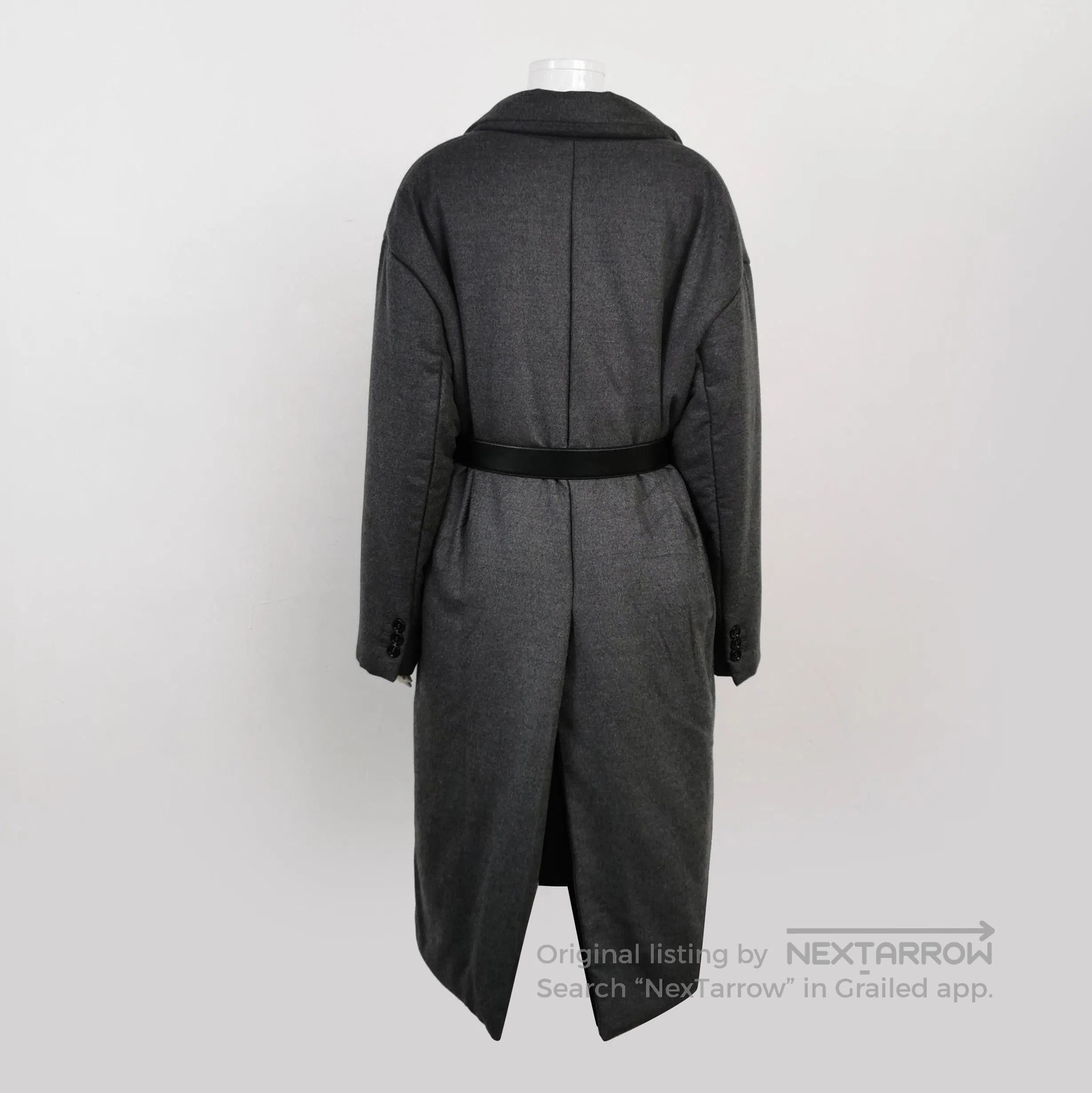 Prada Prada Long Sleeve Belted Coat in Gray . Size US L / EU 52-54 / 3 - 2 Thumbnail