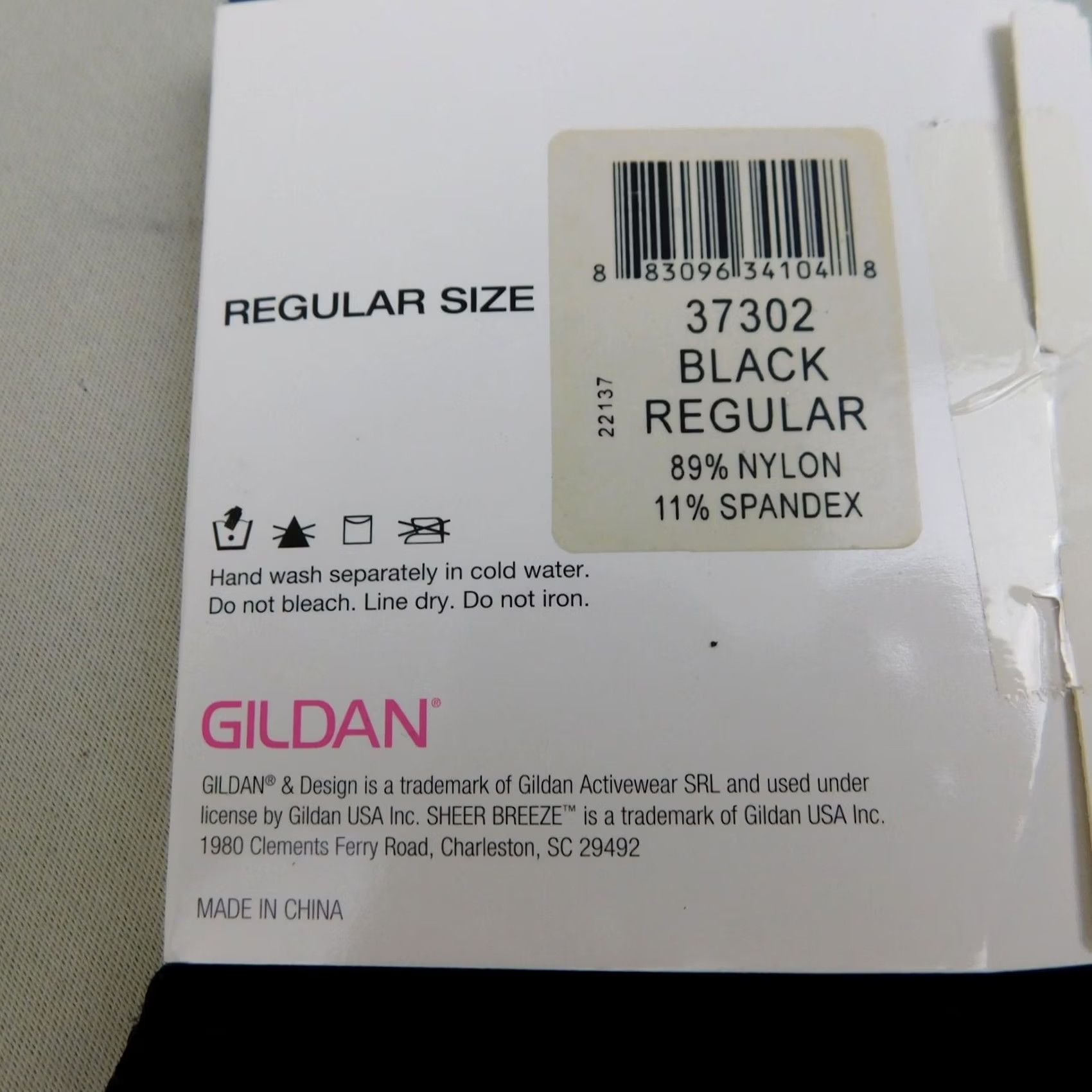 Gildan Gildan Black Sheer Breeze 37302 Trouser Socks Knee High Comfort Band Dress Socks Women Regular Size 42" / US 20 - 8 Thumbnail