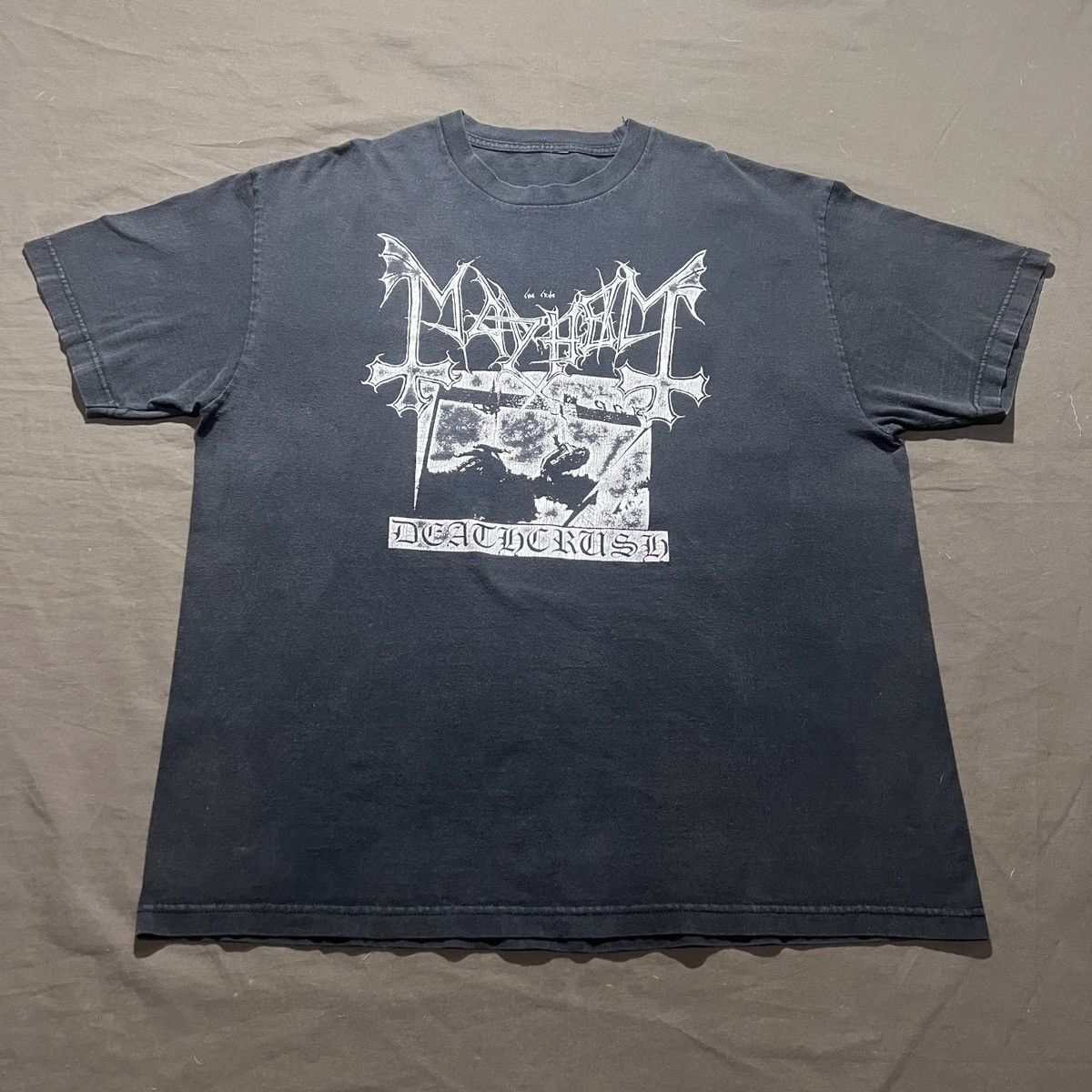 Band Tees Vintage Y2K Mayhem black metal Promo Tee XL Faded Size US XL / EU 56 / 4 - 2 Thumbnail