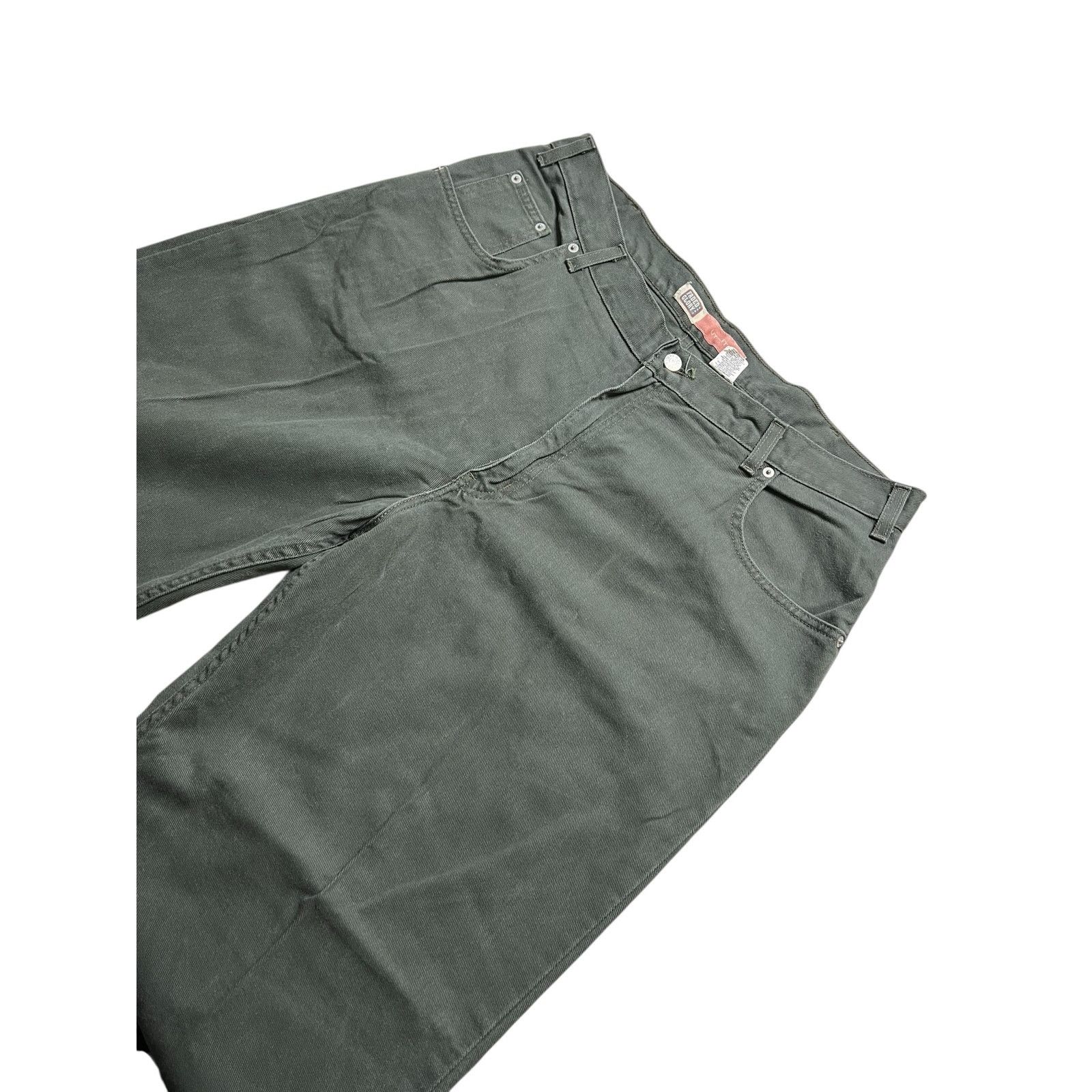 Faded Glory Vintage 80s Faded Glory Pants Green Denim 40x30 (38x29) Size US 40 / EU 56 - 3 Thumbnail