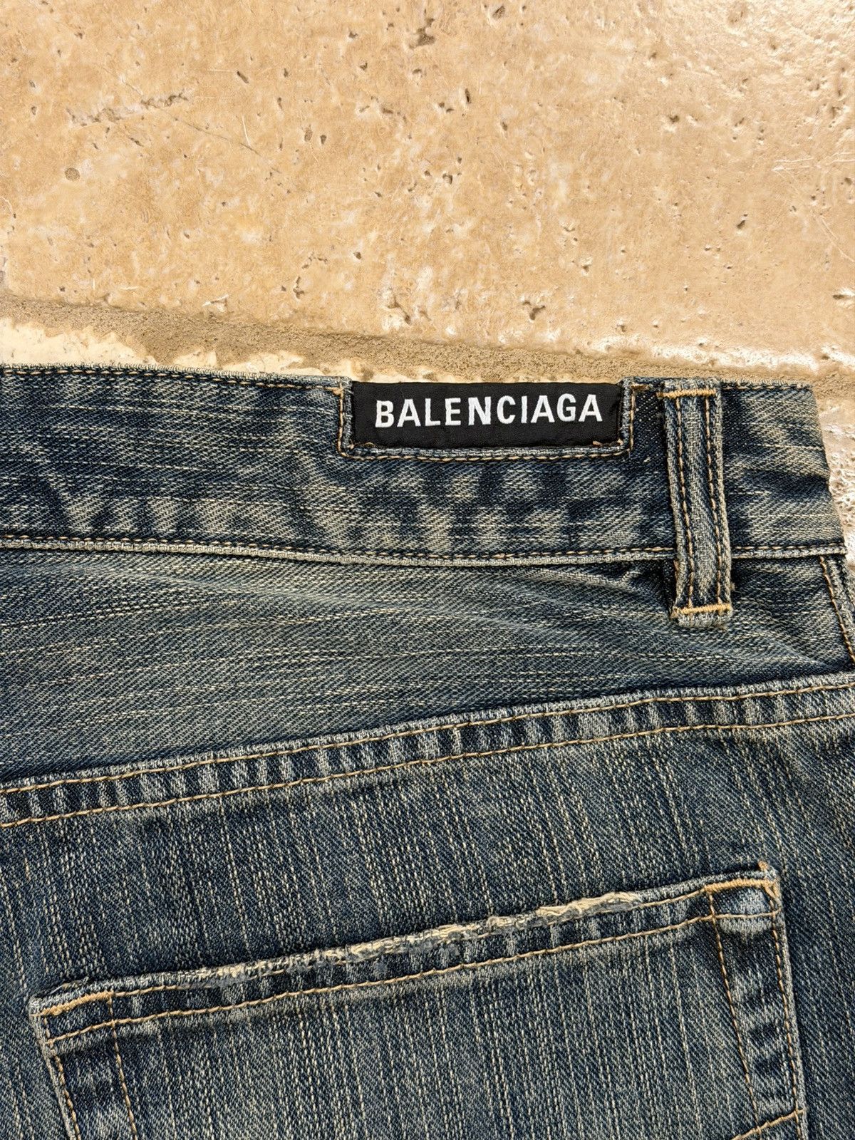Balenciaga Balenciaga Demna Bootcut Flared 2023 Stone Wash Denim Jeans Size US 34 / EU 50 - 12 Thumbnail