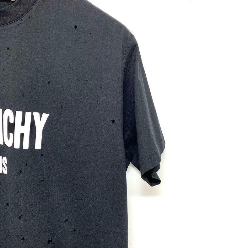 Givenchy Givenchy Chest Logo Destruction Short Sleeve T-Shirt 2506-N Size US XS / EU 42 / 0 - 6 Thumbnail