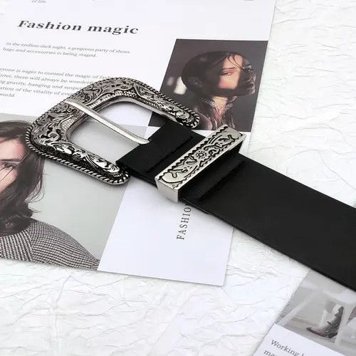 Other 887Black Studded Belt with Silver Buckle Size ONE SIZE - 5 Thumbnail