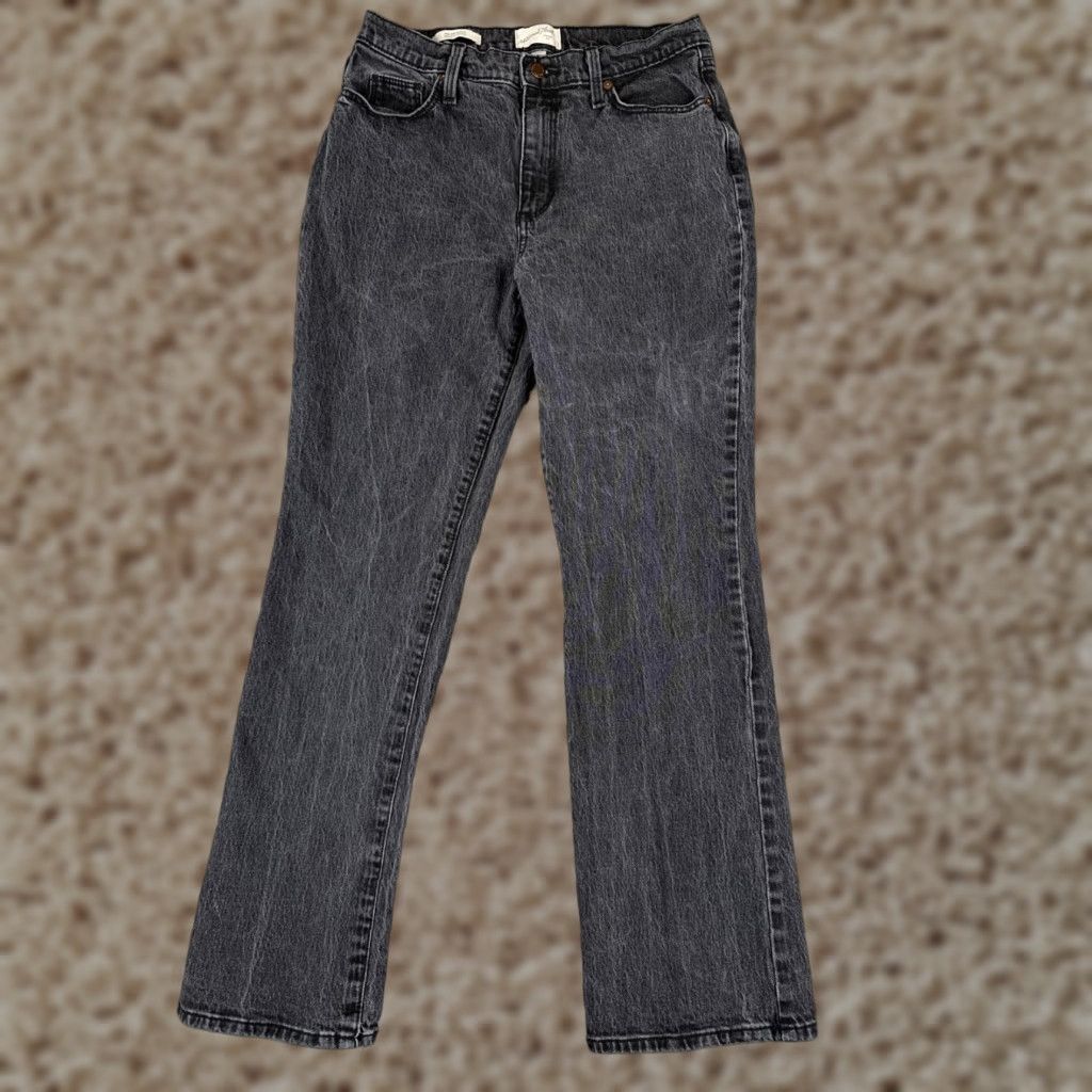 Vintage Universal Thread Jeans Womens 8 Black Denim Bootcut 28x30 Mid Rise Cotton 5-Pocket Zipper Button Regular Inseam 30in Mens? Size 30" / US 8 / IT 44 - 1 Thumbnail