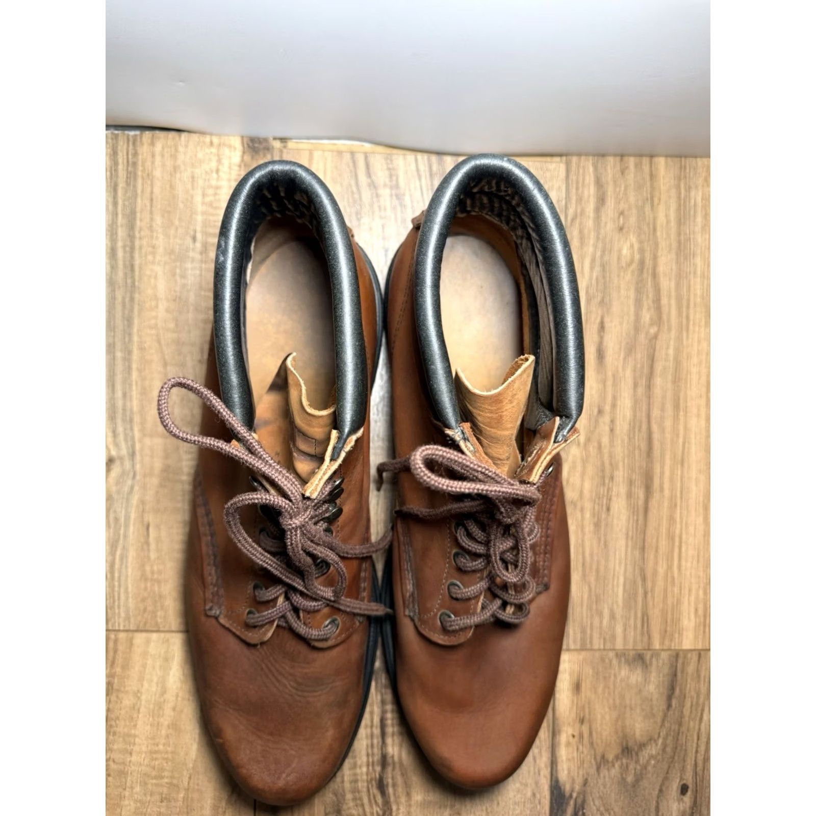 Red Wing VINTAGE Red Wing Shoes Work Boots 207 Brown Leather Lace Up Sz 14 B MADE USA Mens Boots Size US 14 / EU 47 - 7 Thumbnail