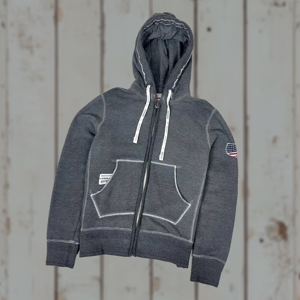 True Religion True Religion Hoodie Full Zip California USA Flag Men Sz M gray Size US M / EU 48-50 / 2 - 1 Thumbnail
