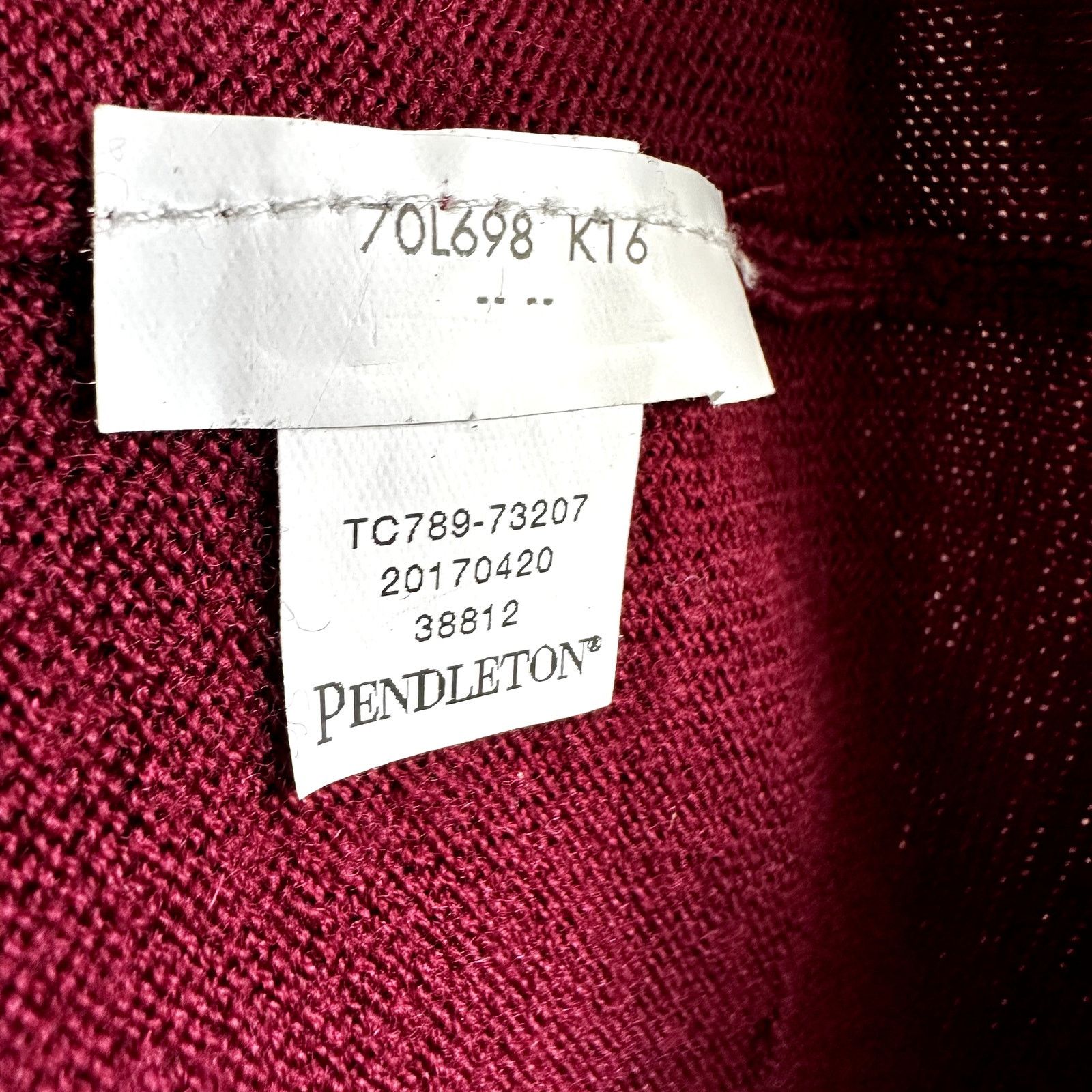 Pendleton Pendleton Merino Wool Sweater Relaxed Side Slits Burgundy S Size S / US 4 / IT 40 - 3 Thumbnail