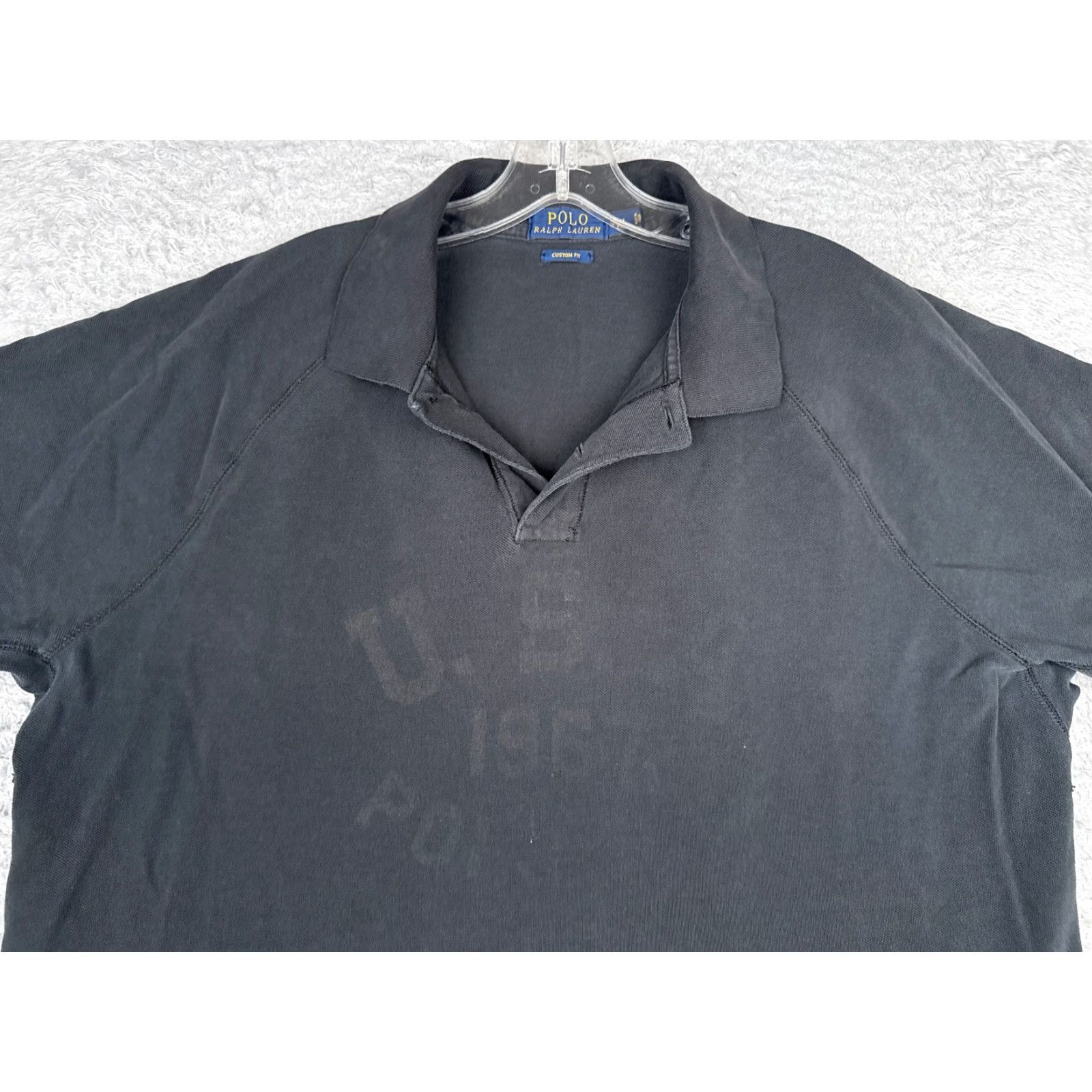Ralph Lauren VINTAGE Polo Ralph Lauren Shirt Men 2XL Black Short Sleeve Custom Fit Cotton Read Size US XXL / EU 58 / 5 - 4 Thumbnail