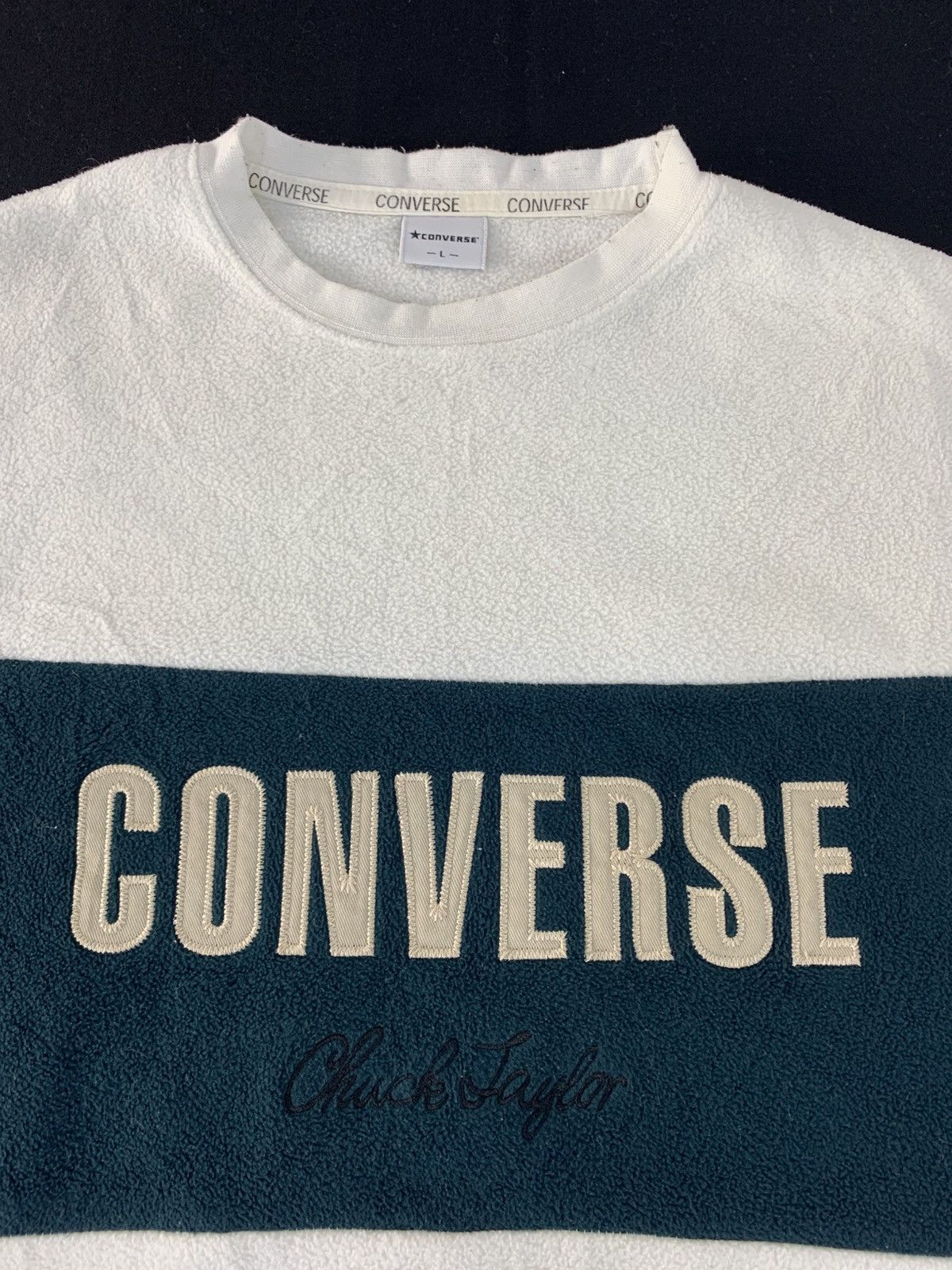 Converse Converse Fluffy Fleece Crewneck Pullover Embroidery Logo Size US L / EU 52-54 / 3 - 4 Thumbnail