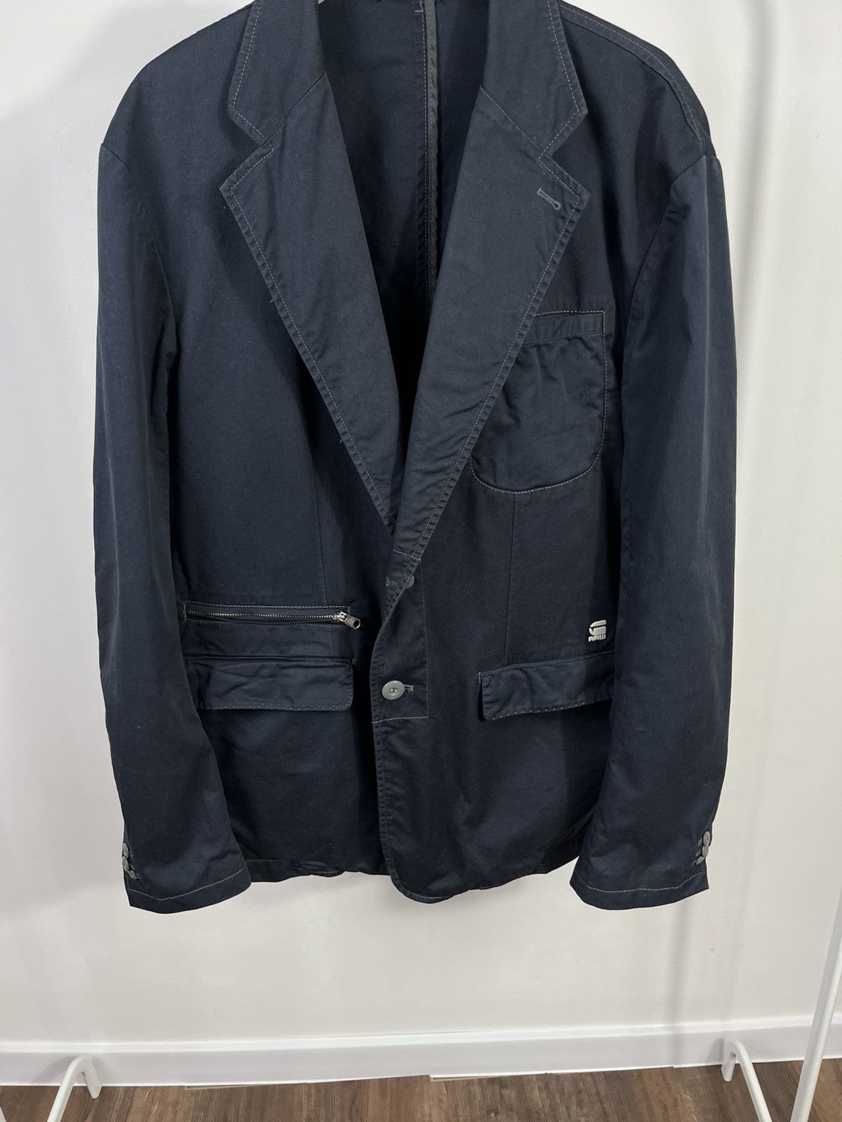 G-Star G-Star RAW Blazer Jacket Dark Navy Workwear Smart Casual Size US M / EU 48-50 / 2 - 3 Thumbnail