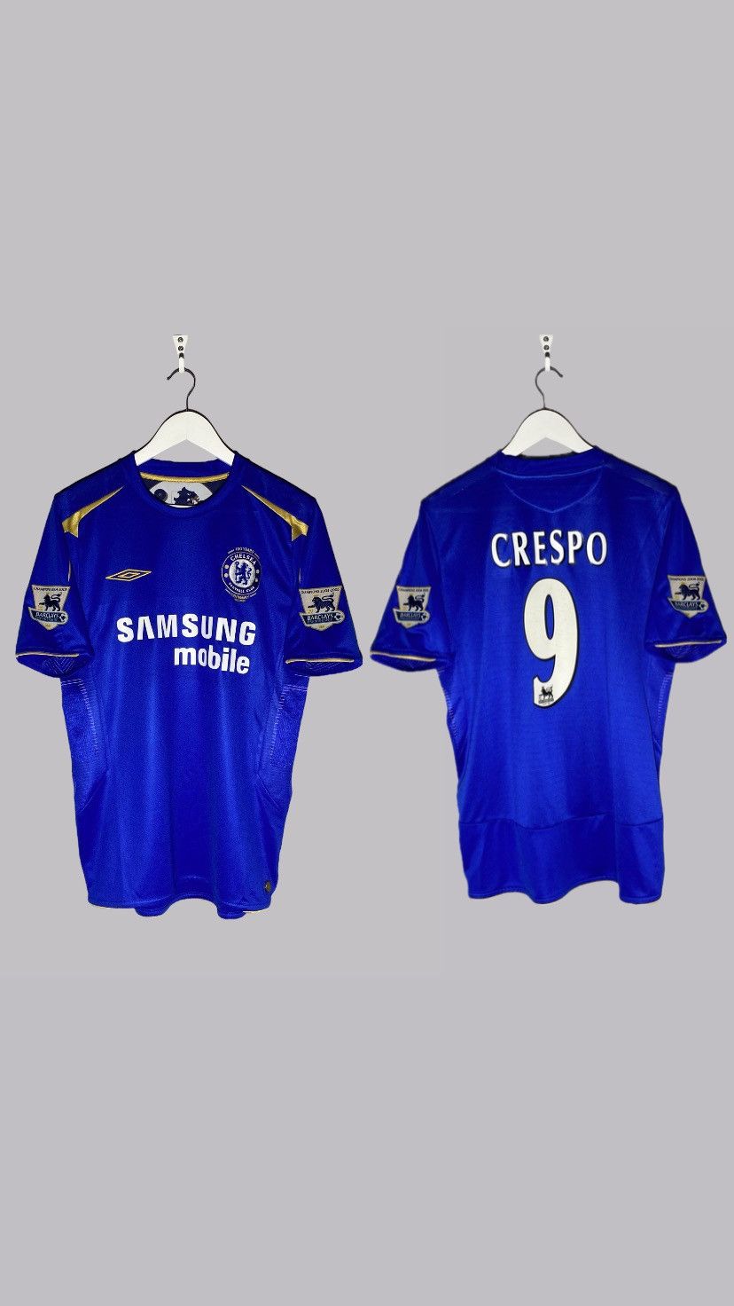 Umbro × Vintage #9 CRESPO FC Chelsea 2005/06 Home Football Shirt Jersey Size US M / EU 48-50 / 2 - 1 Thumbnail