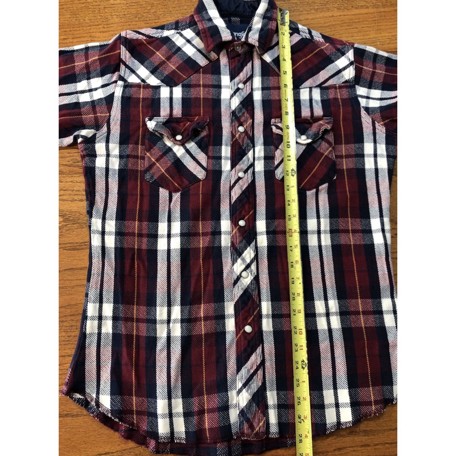 Wrangler VINTAGE Wrangler Western Shirt Mens M Red Plaid Cotton Flannel Pearl Snap Casual Workwear 80s 90s Cowboy Hipster Western Mens Medium Red Plaid Shirt Size US M / EU 48-50 / 2 - 7 Thumbnail