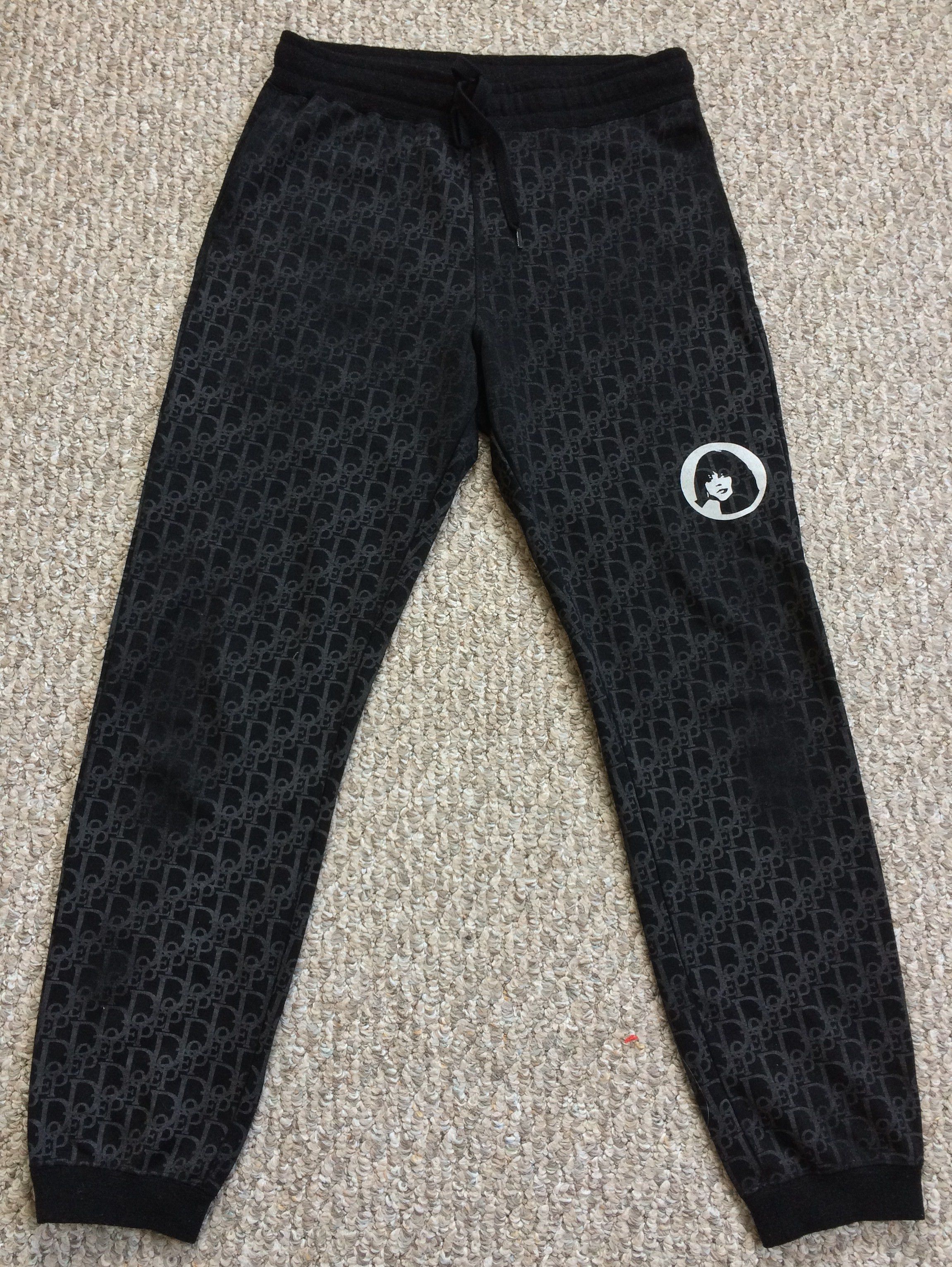 image of Hysteric Glamour Dior-Inspired Monogram Sweatpants in Black, Men's (Size 30)