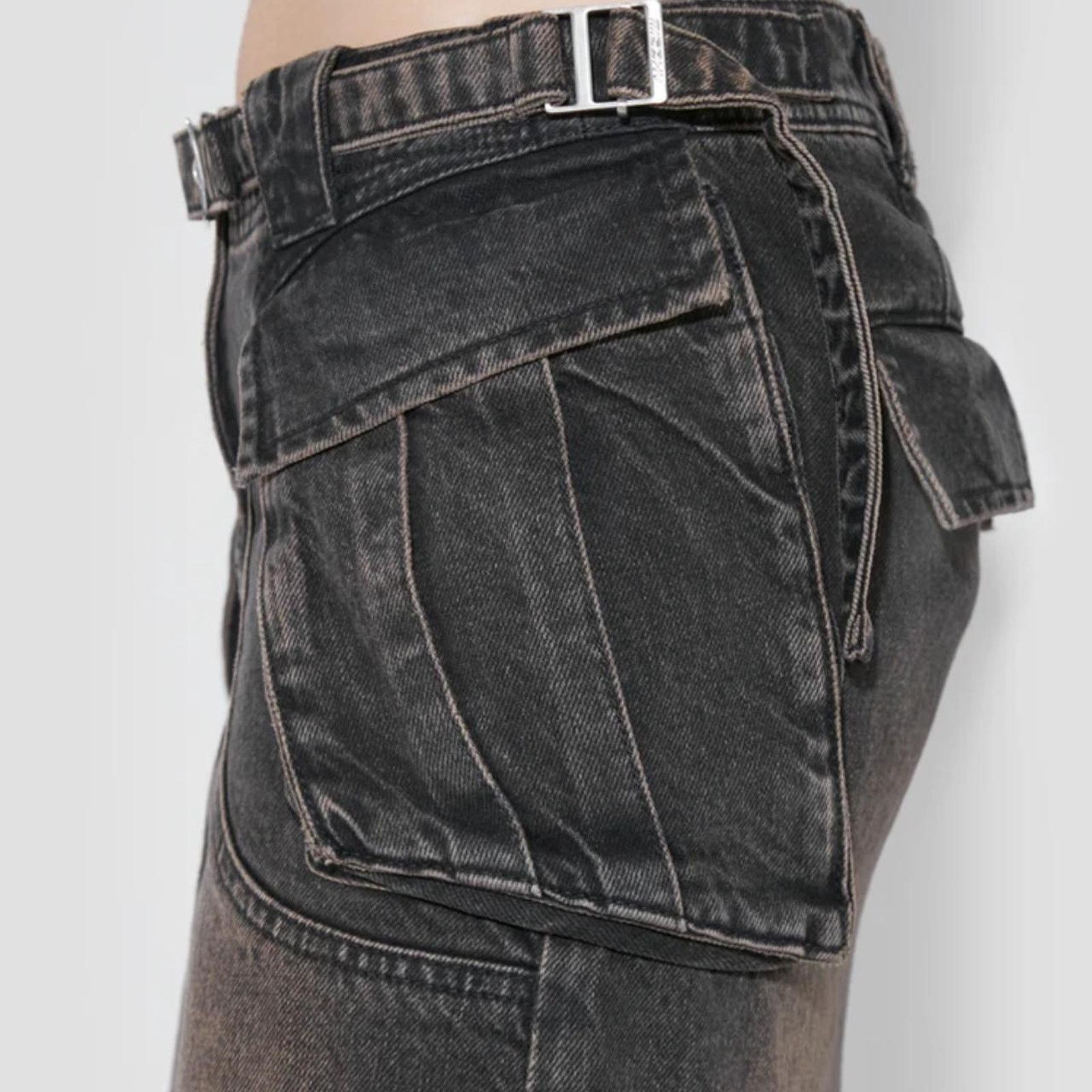 Misbhv MISBHV DENIM MAXI SKIRT - BROWN DISTRESSED Size 28" / US 6 / IT 42 - 4 Thumbnail