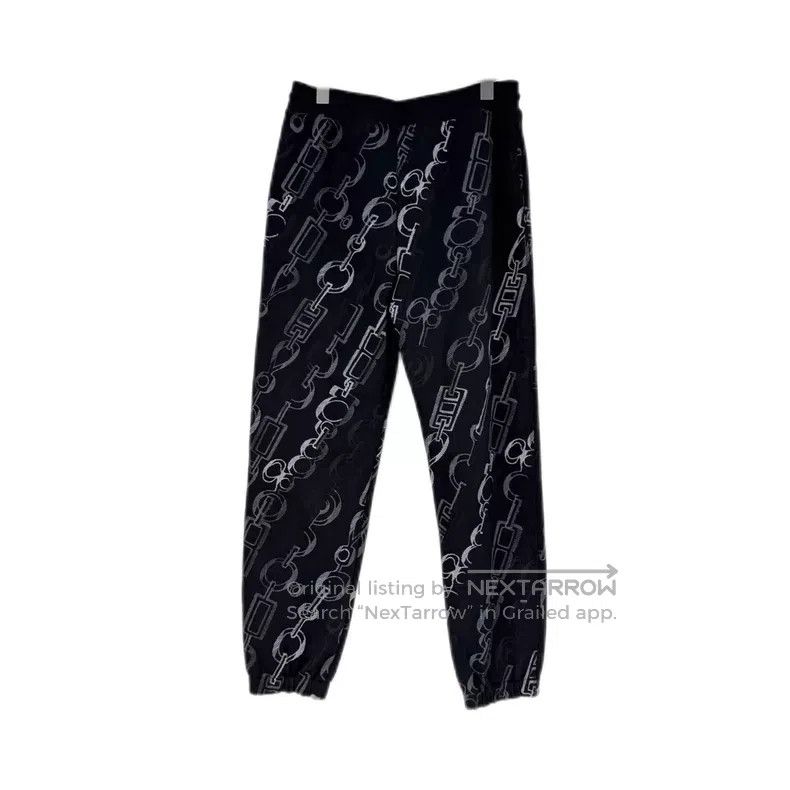 Hermes Hermes Light Black Full Rope Pattern Drawstring Pants Size 37" - 2 Thumbnail