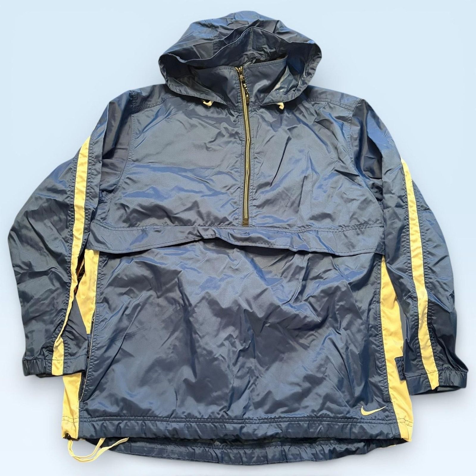 Nike Nike Pullover Jacket Mens Large Blue Half Zip Windbreaker Size US L / EU 52-54 / 3 - 1 Thumbnail