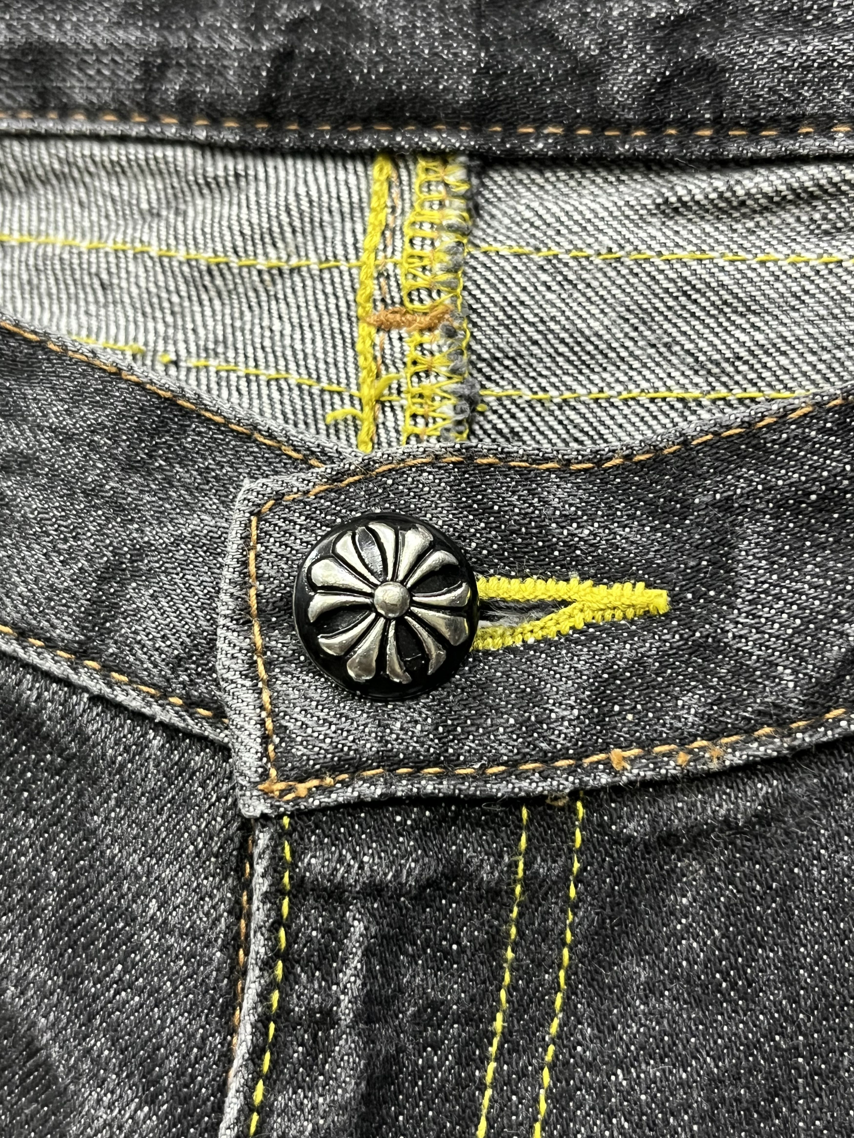 Seditionaries Vintage Army Of No! Punk Heavy Whiskers Flare Black Denim Size US 31 - 6 Thumbnail
