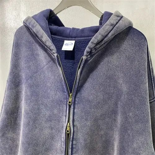 Japanese Brand Ishiguro x Maya Blue Batik Fleece Zippered Hoodie Size US XL / EU 56 / 4 - 3 Thumbnail