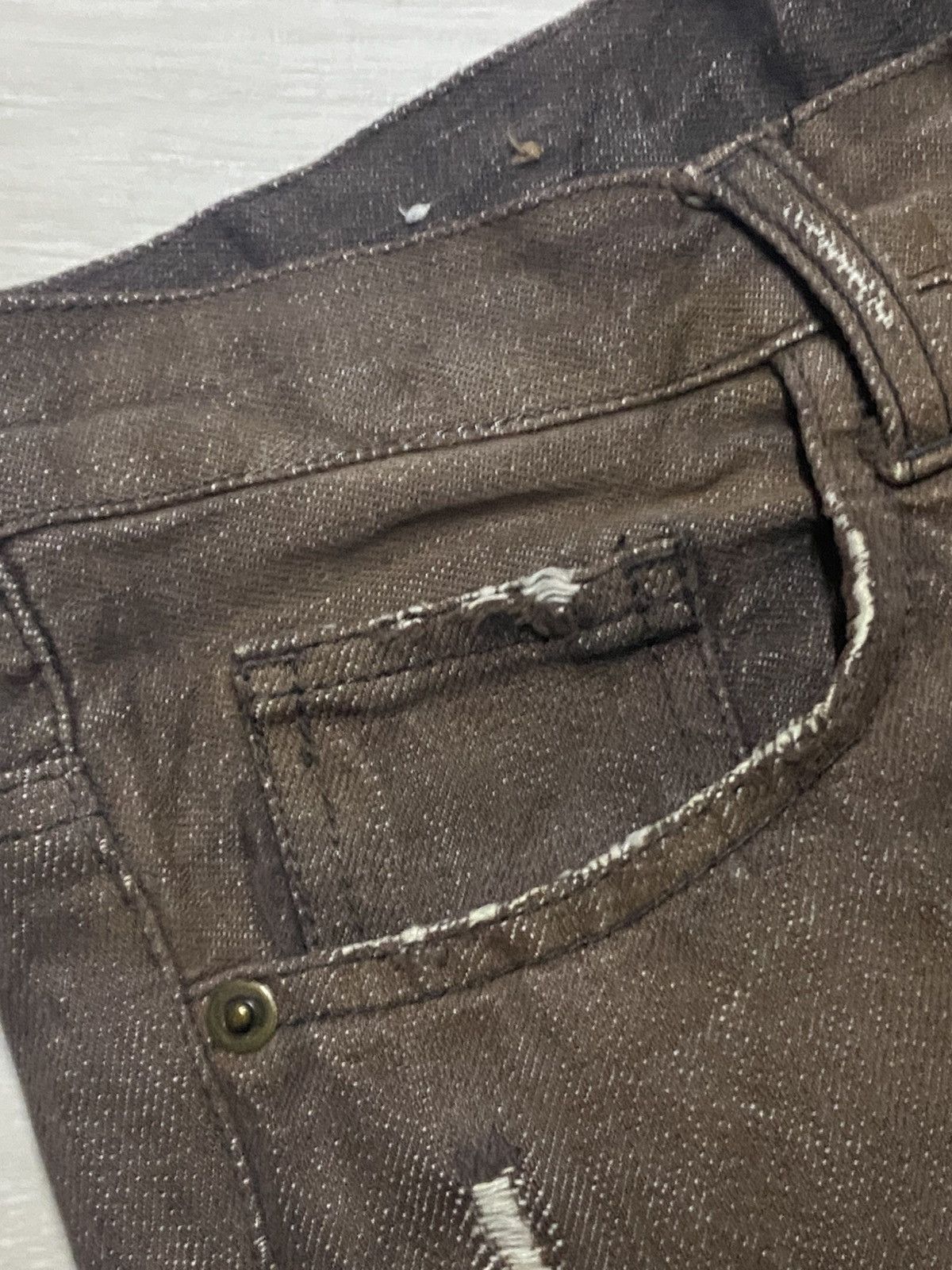 Japanese Brand Vintage Japanese Brand Distressed SLim Fit Streetwear Jeans Size US 29 - 9 Thumbnail