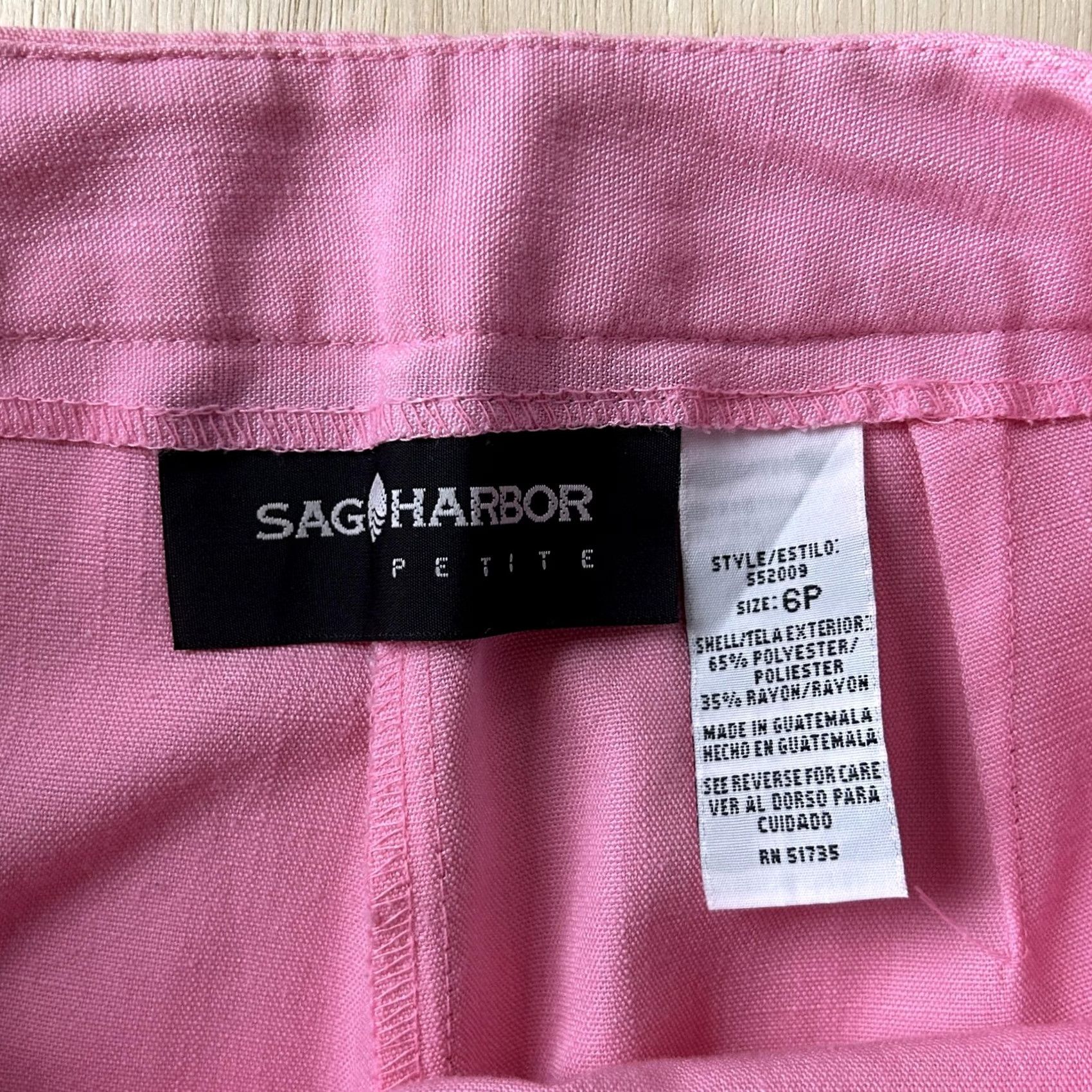 Vintage VINTAGE Sag Harbor Dress Pants Womens 6P Petite Pink Twill Classic Fit Pockets Size 28" / US 6 / IT 42 - 2 Thumbnail
