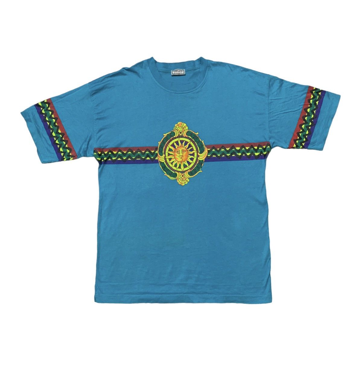 Versace Jeans Couture Vintage Versace Sun Tribe Reggae Art Tshirt Size US L / EU 52-54 / 3 - 1 Thumbnail