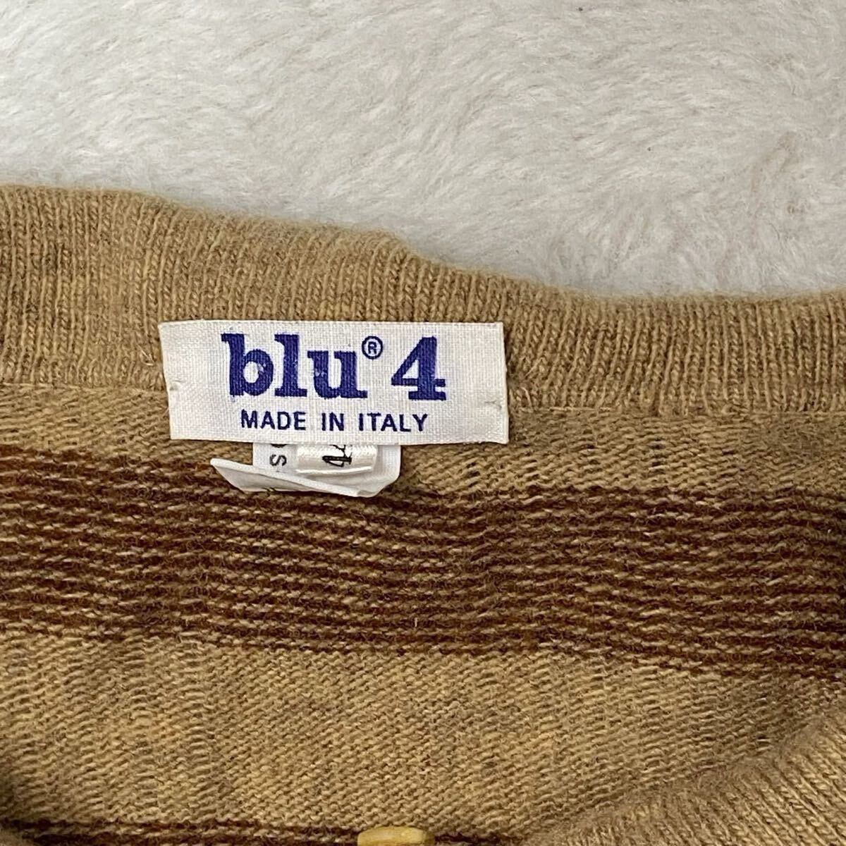 Italian fencing Shirt Cardigan Striped Wool Collared y2k