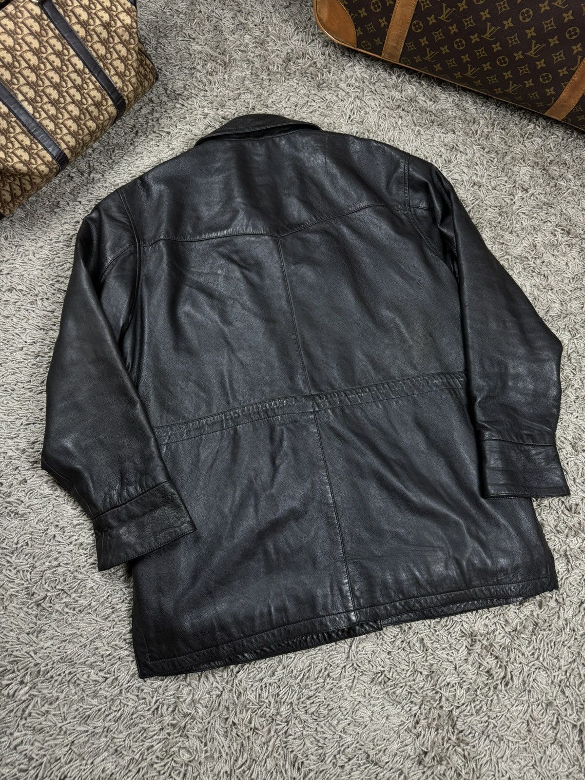 Burberry × Vintage Vintage leather jacket Burberry original luxury casual item Size US L / EU 52-54 / 3 - 3 Thumbnail
