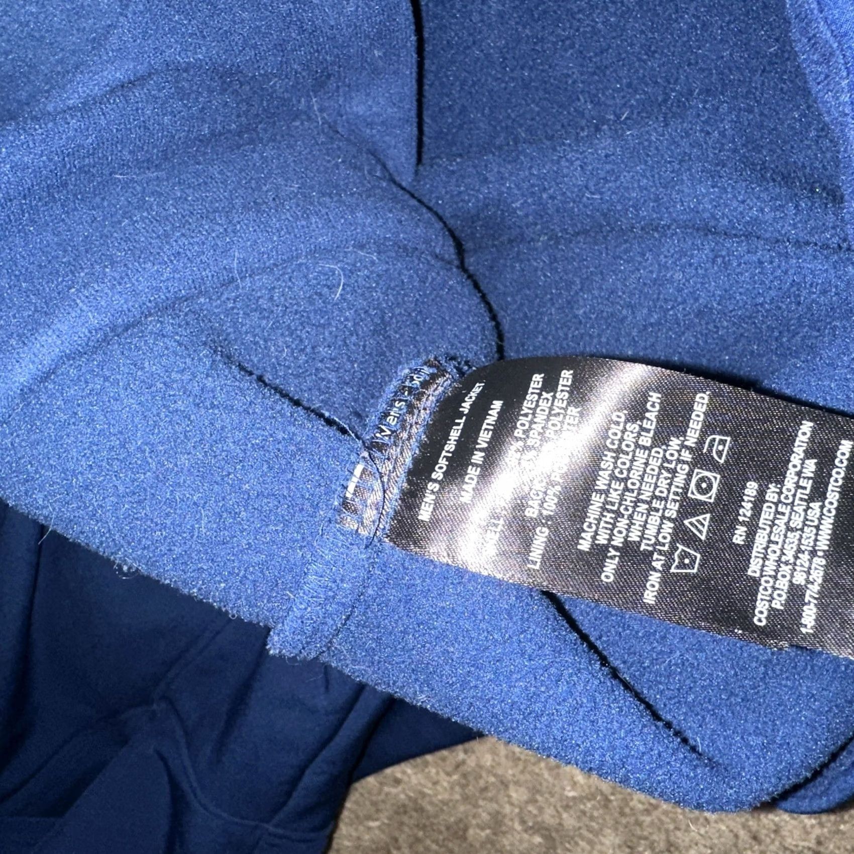 Vintage Kirkland Signature Jacket Men's L Softshell Full Zip Windbreaker Outdoor Blue Solid Zip Logo Men's Regular Fit Size US L / EU 52-54 / 3 - 4 Thumbnail