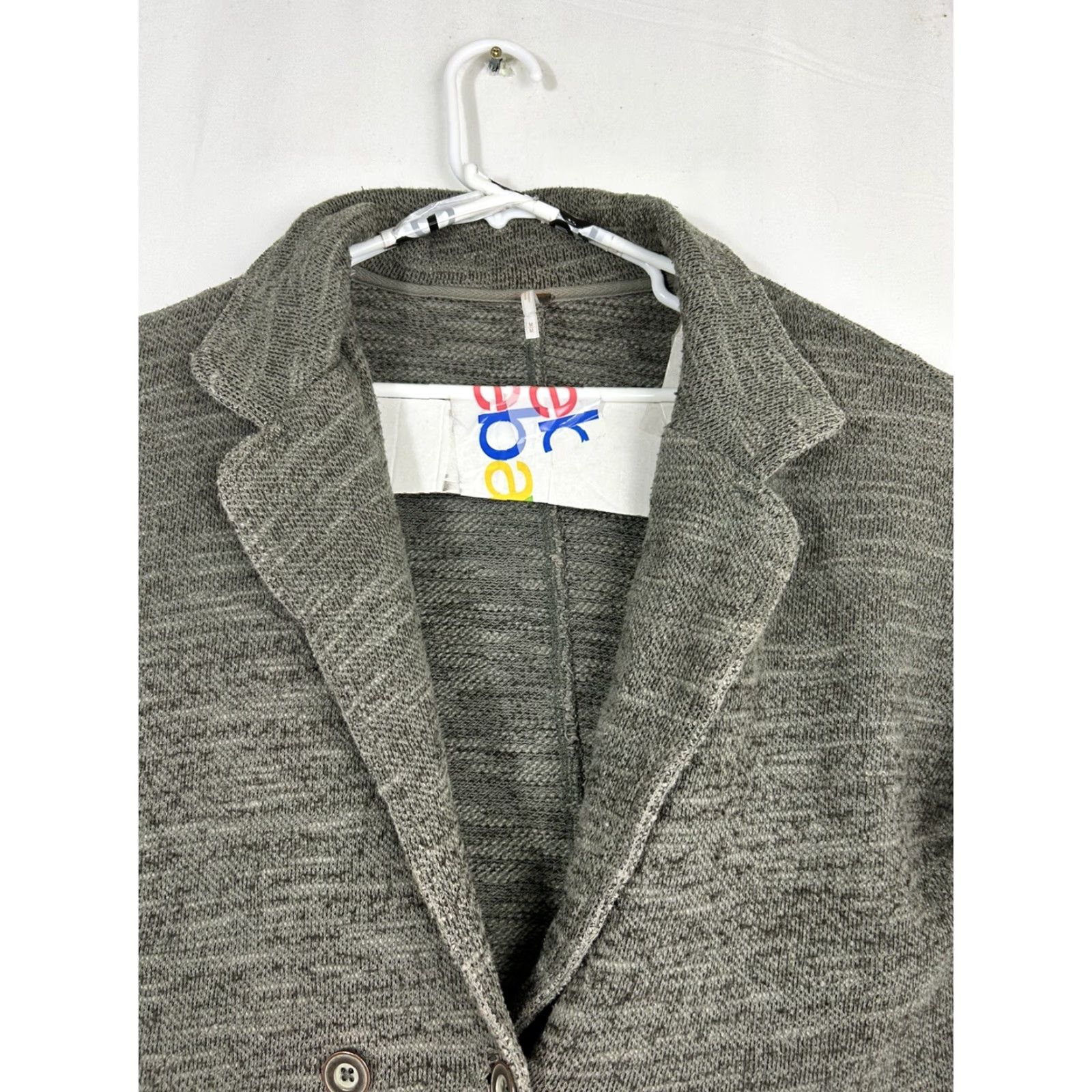 Free People Free People cardigan Womens Medium Gray cotton blend collared button pockets sweater Size M / US 6-8 / IT 42-44 - 3 Thumbnail
