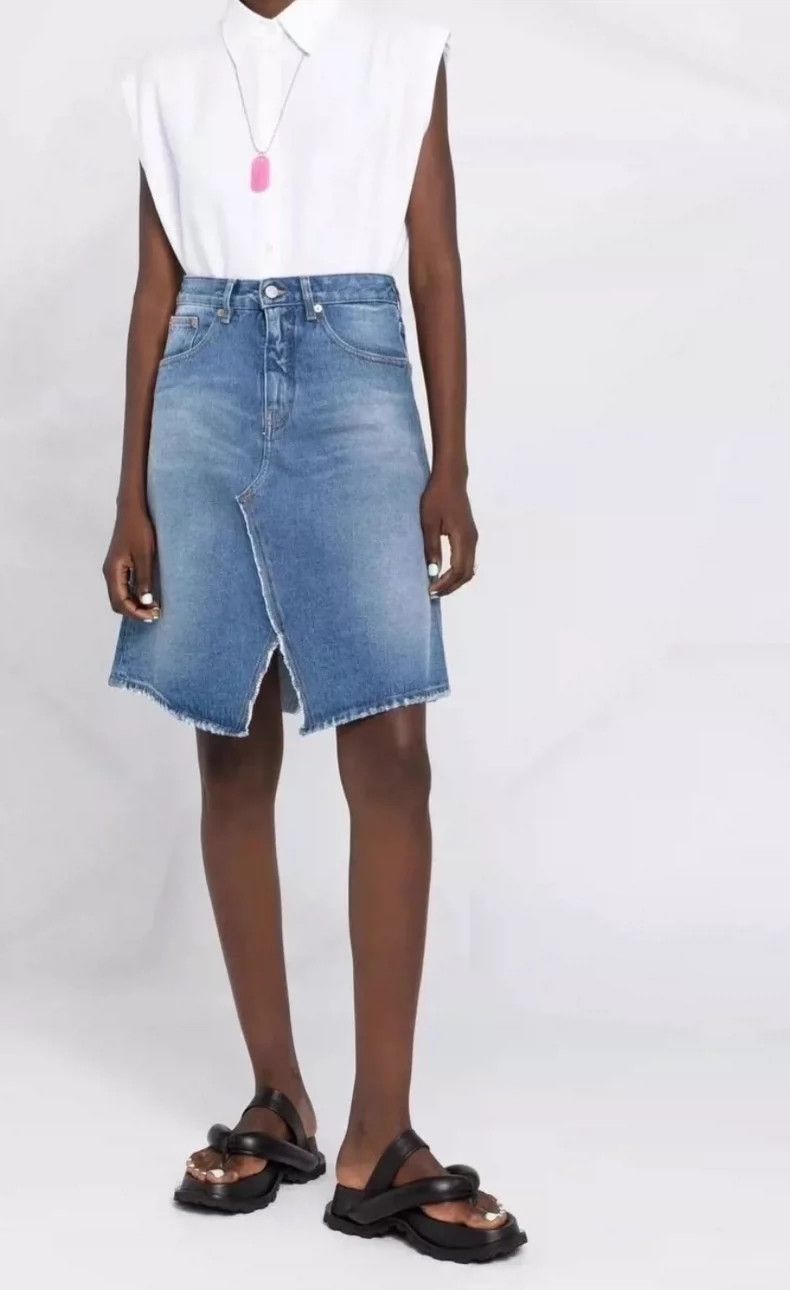 Maison Margiela Maison Margiela Denim stitching structure short skirt Size 25" / US 0 / IT 36 - 8 Thumbnail