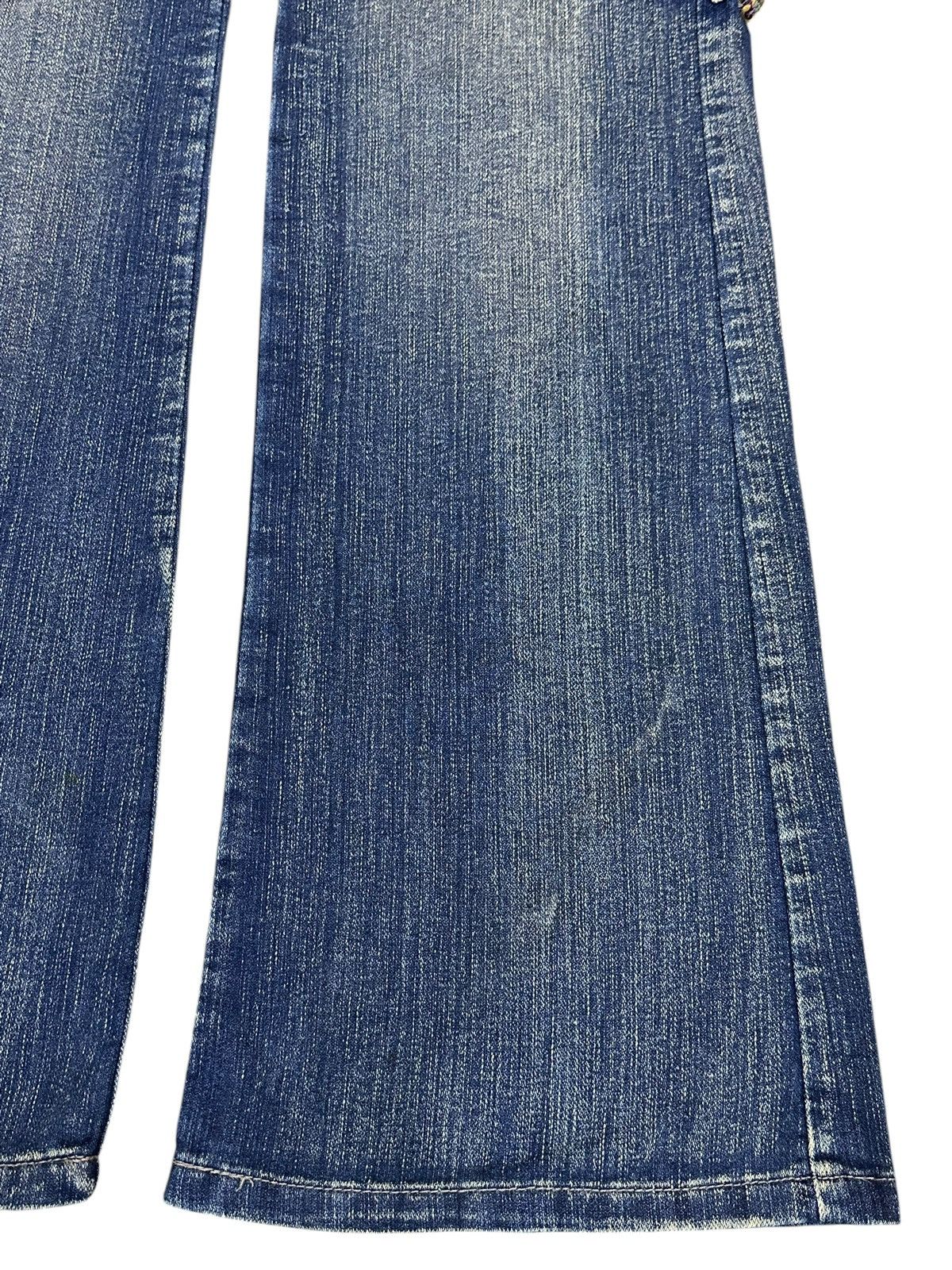 Hysteric Glamour Vintage Japanese Brand Blue Faded Wash Cargo Flare Jeans Size 29" - 8 Thumbnail