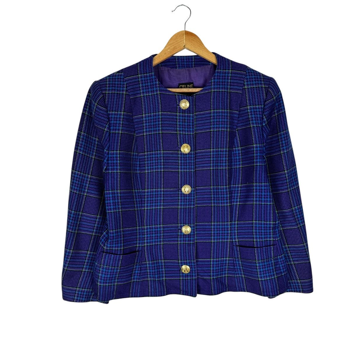 Celine ☀️CELINE FRANCE PLAIDS JACKET Size S / US 4 / IT 40 - 5 Thumbnail