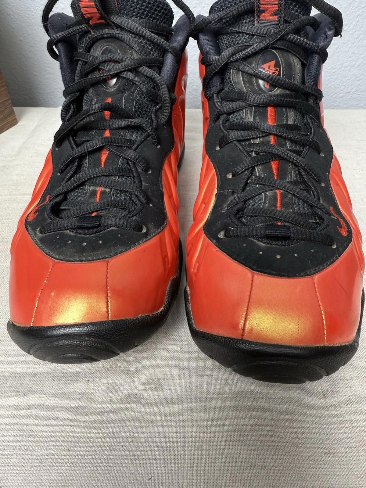 Nike Nike Little Posite One GS Habanero Red 644791-603 Sz Y4 Size US 5 / EU 37 - 3 Thumbnail