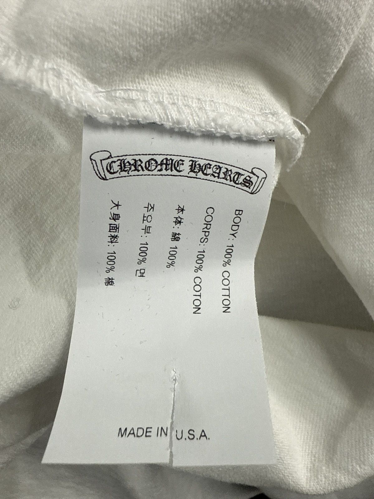 Chrome Hearts CHROME HEARTS Y NOT POCKET T SHIRT WHITE Size US L / EU 52-54 / 3 - 9 Thumbnail