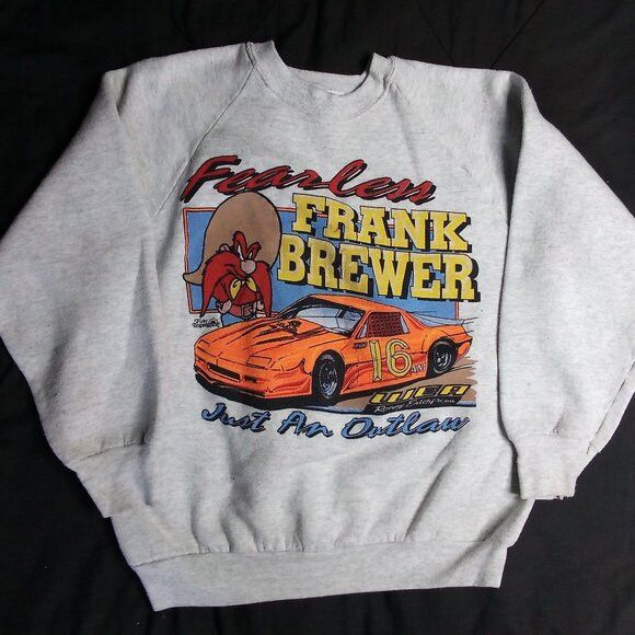 Fruit Of The Loom Vintage Frank Brewer Racing Yosemite Sam Sweatshirt Size US M / EU 48-50 / 2 - 2 Thumbnail