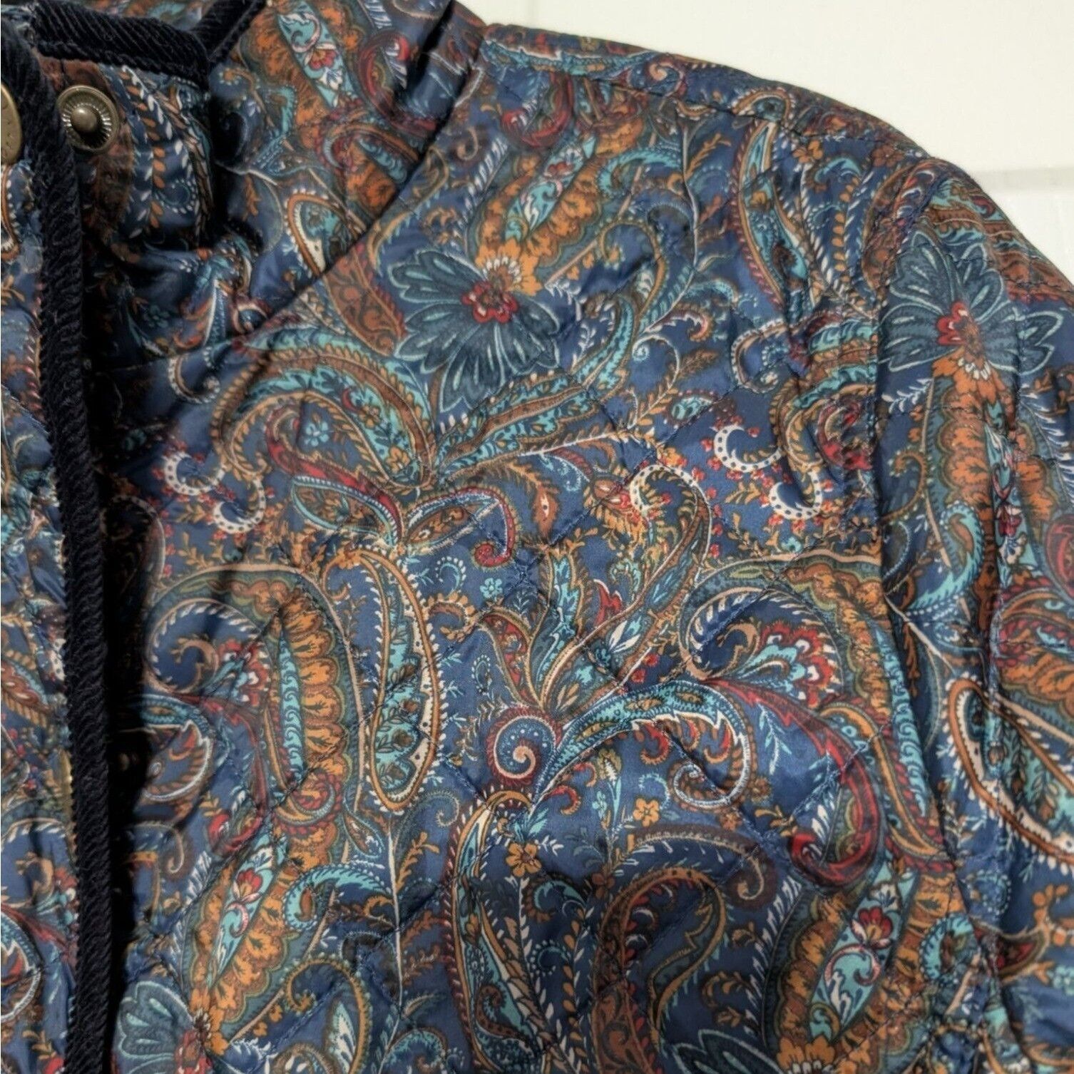 Talbots Talbots Paisley Quilted Jacket Womens Size Medium Blue Size M / US 6-8 / IT 42-44 - 3 Thumbnail