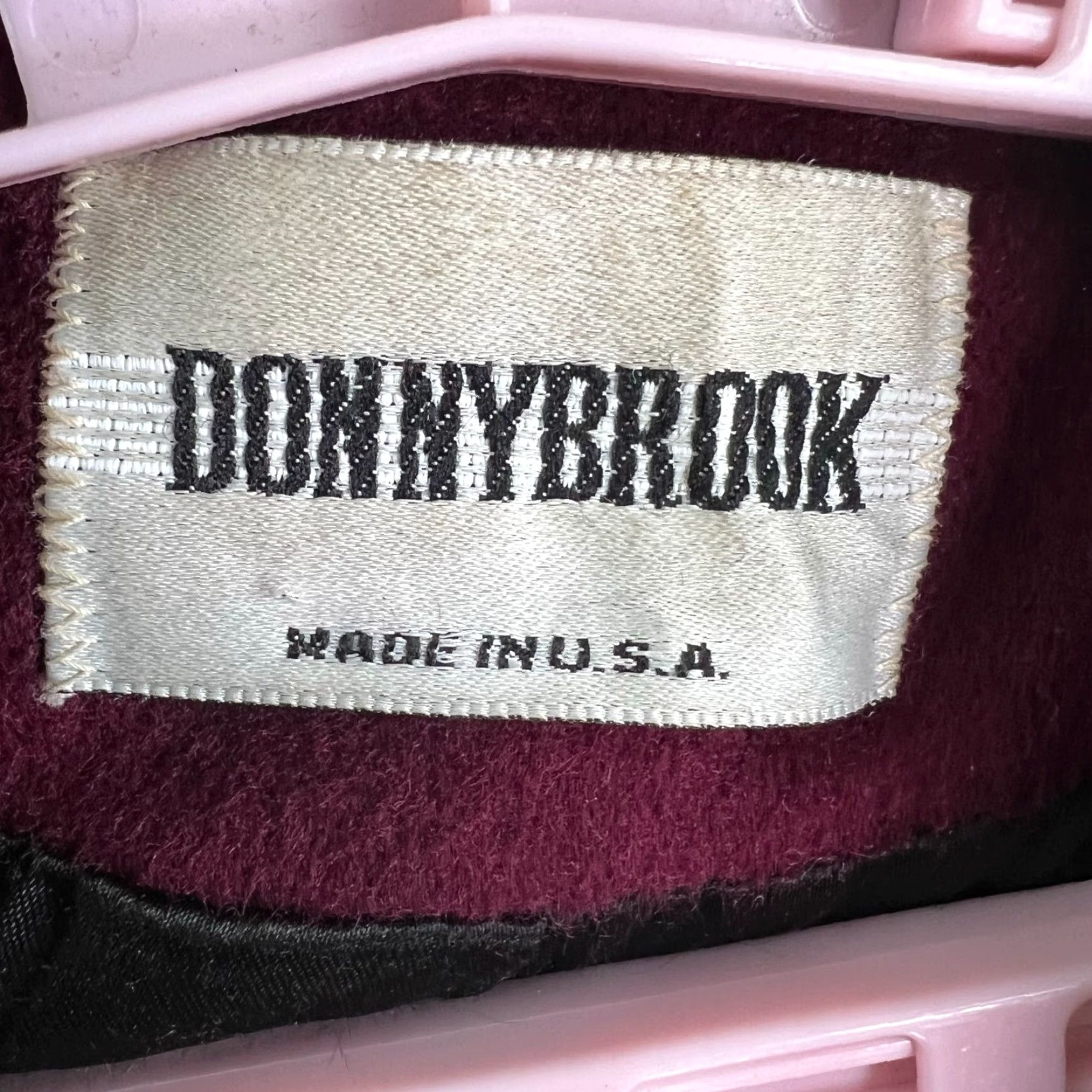 Vintage VINTAGE Donny Brook Wool Blend Pea Coat Faux Fur Trim Long Size 8 Maroon Classic Womens Size M / US 6-8 / IT 42-44 - 7 Thumbnail