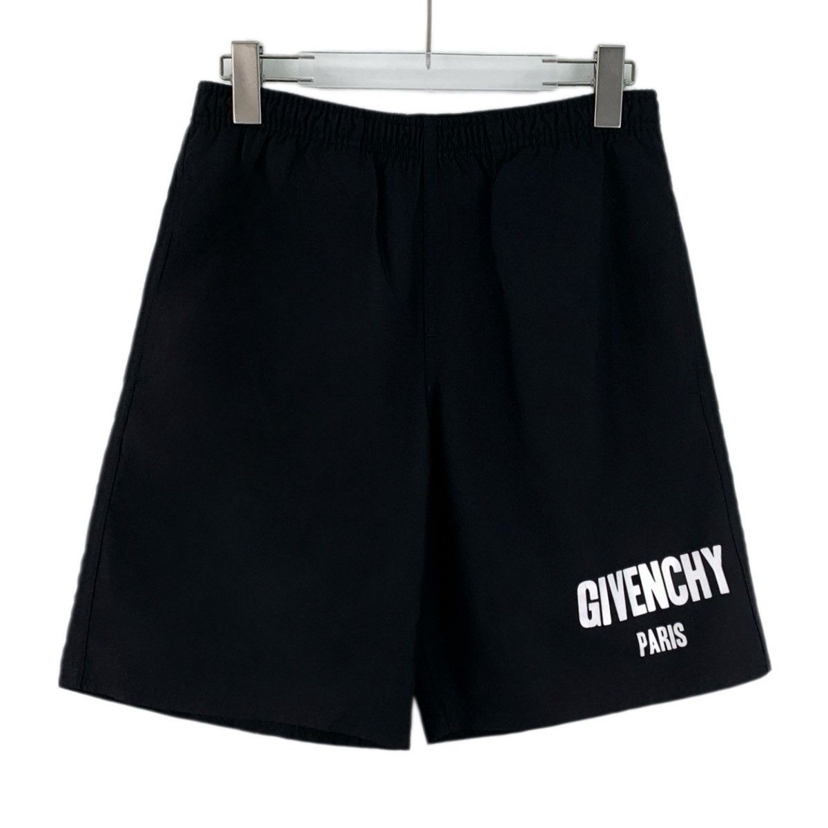 Givenchy Givenchy Black Logo Letter Print Casual Shorts K26WX Size US 30 / EU 46 - 1 Thumbnail