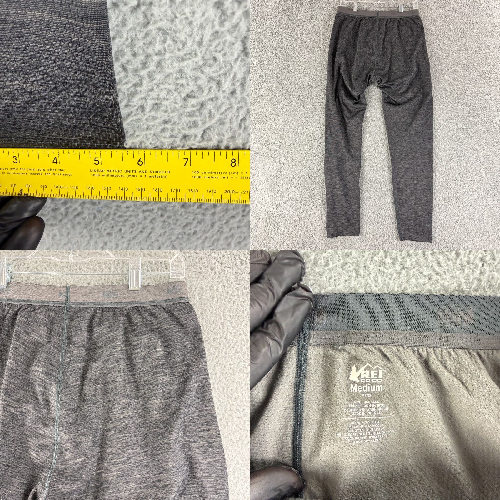 Vintage REI CoOp Base Layer Pants Mens M Gray Pull On Stretch Outdoors Hiking Size US 31 - 8 Thumbnail